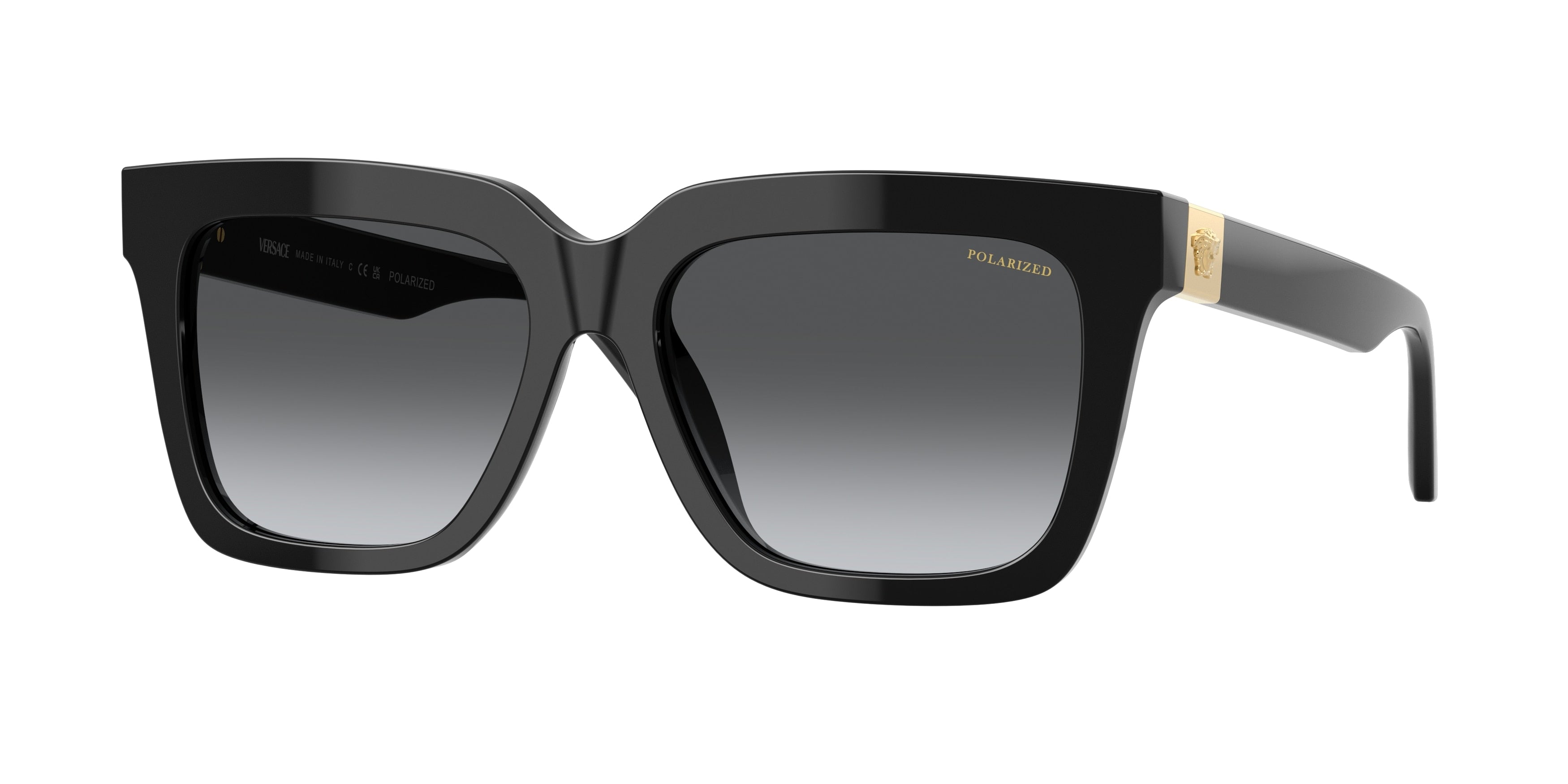 Versace VE4498 Square Sunglasses  GB1/T3-Black 55-145-16 - Color Map Black