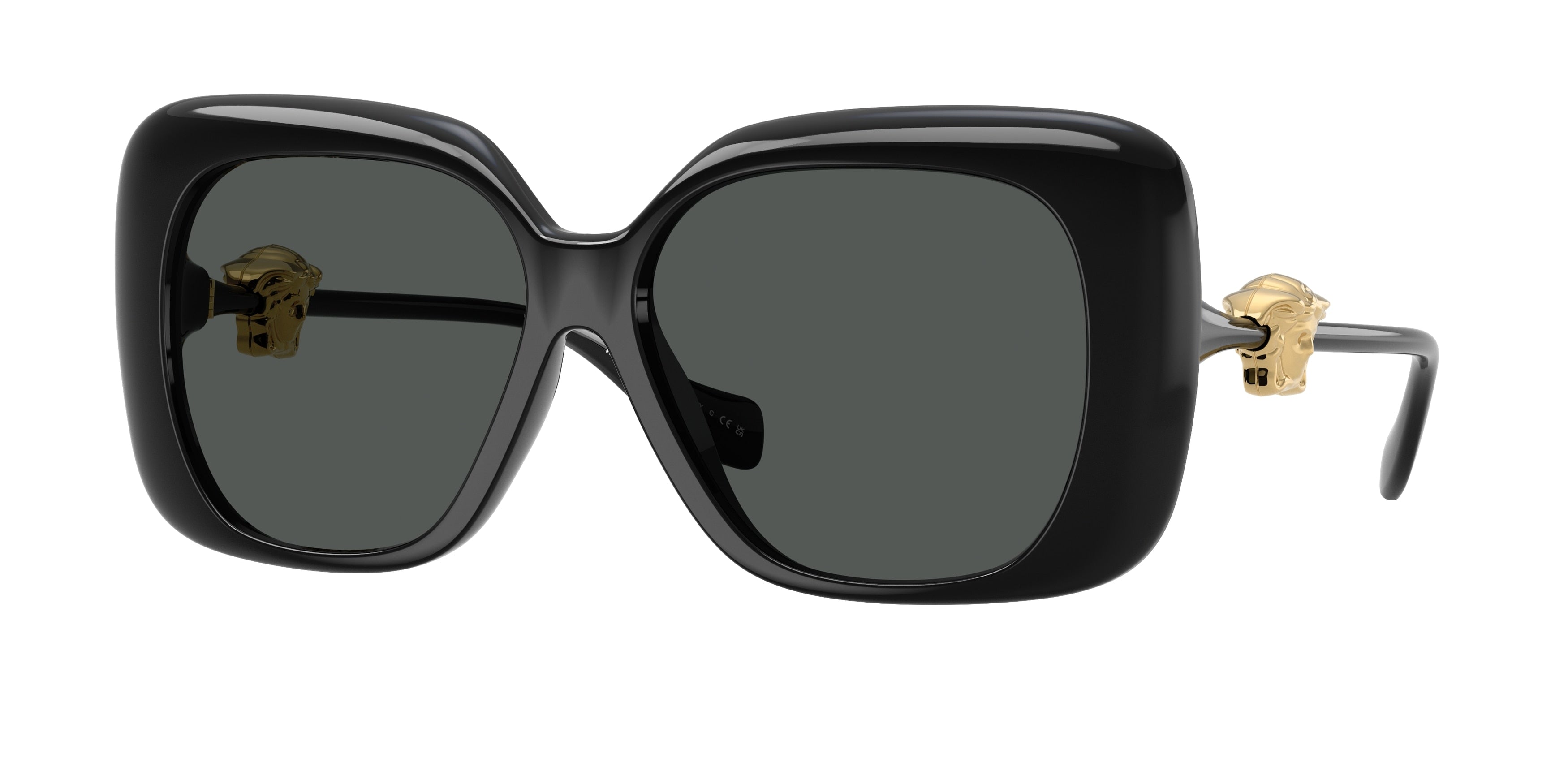 Versace VE4499U Square Sunglasses  GB1/87-Black 57-140-14 - Color Map Black