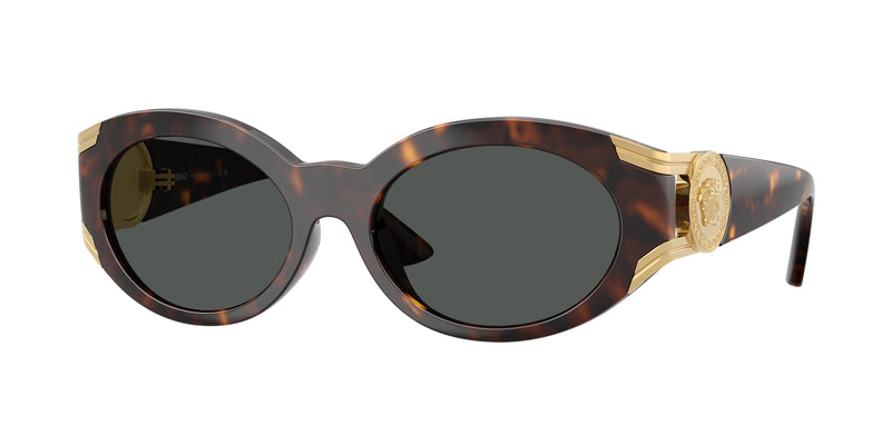 Versace VE4503U Oval Sunglasses  108/87-Havana 55-115-18 - Color Map Tortoise