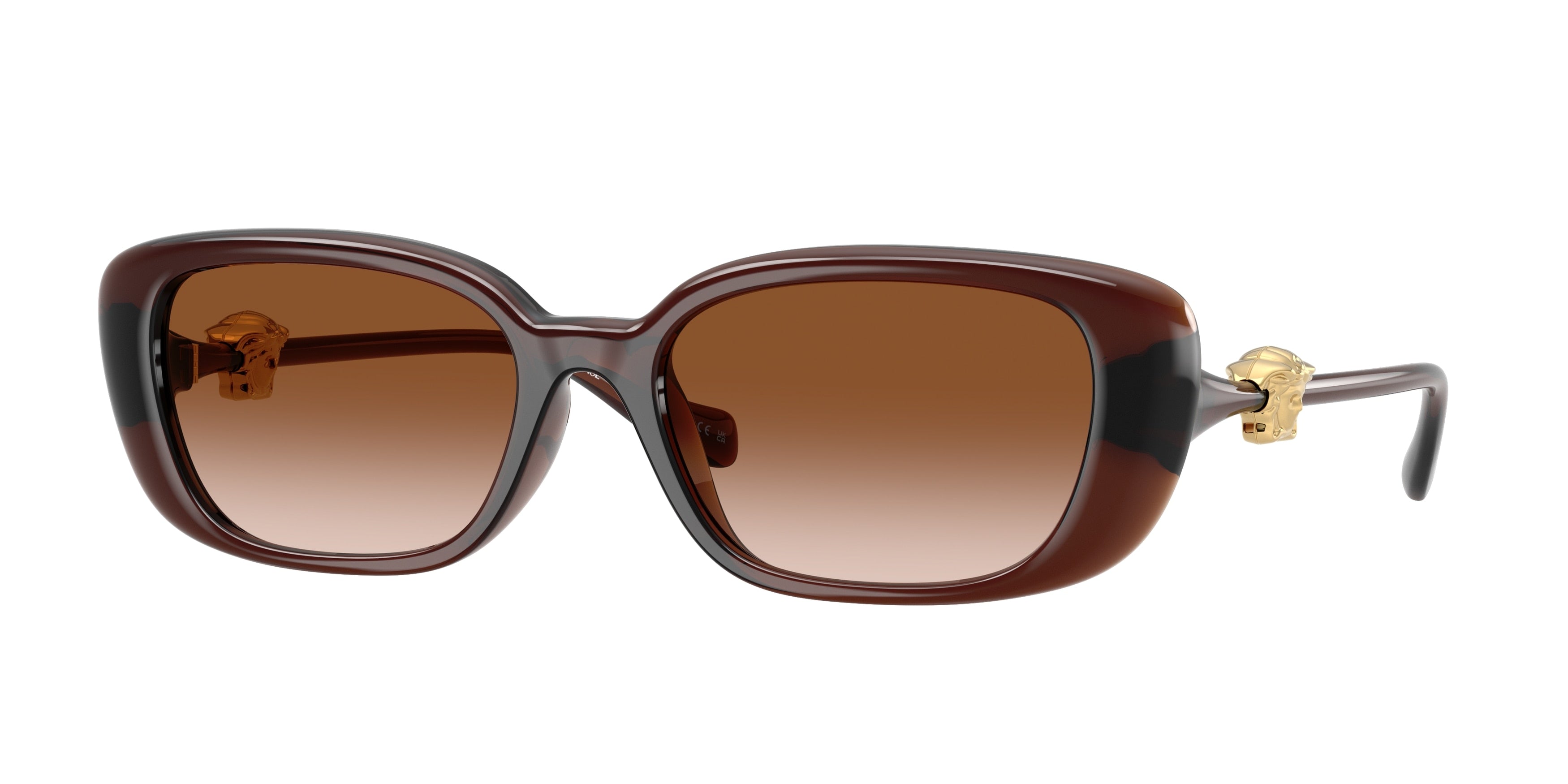 Versace VE4504D Pillow Sunglasses  533213-Transparent Brown 56-140-18 - Color Map Brown