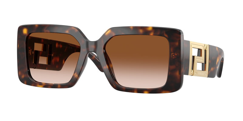 Versace VE4505U Square Sunglasses  108/13-Havana 55-140-19 - Color Map Tortoise