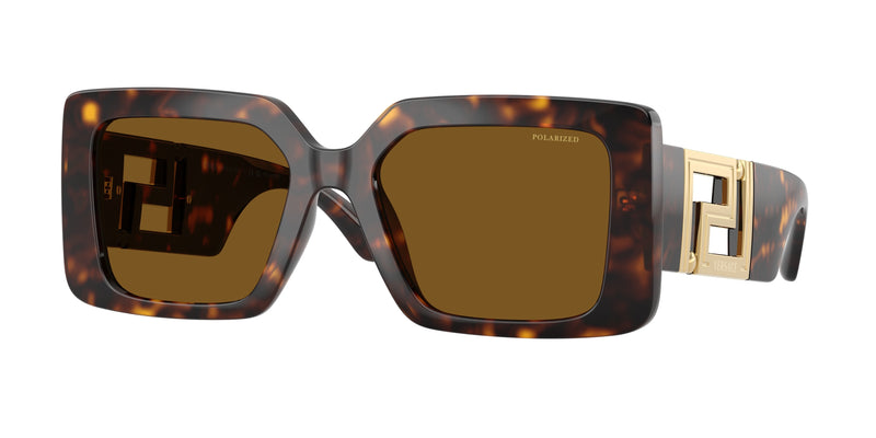 Versace VE4505U Square Sunglasses  108/83-Havana 55-140-19 - Color Map Tortoise