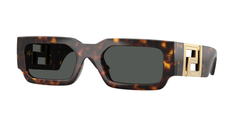 Versace VE4506U Rectangle Sunglasses  108/87-Havana 54-140-21 - Color Map Tortoise