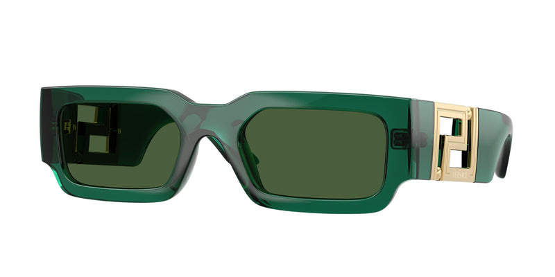 Versace VE4506U Rectangle Sunglasses  514471-Transparent Green 54-140-21 - Color Map Green