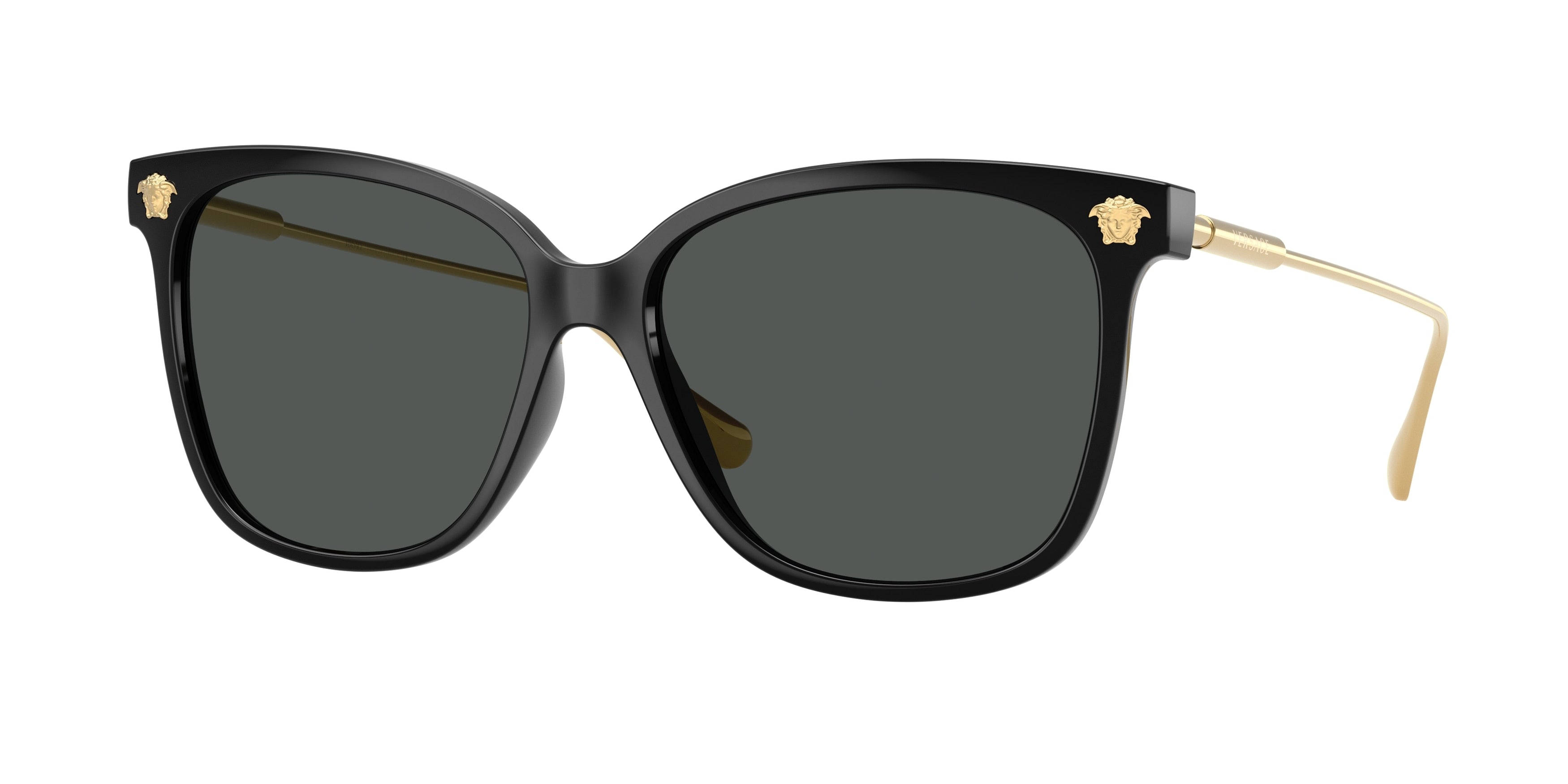 Versace VE4507U Square Sunglasses  GB1/87-Black 57-145-15 - Color Map Black