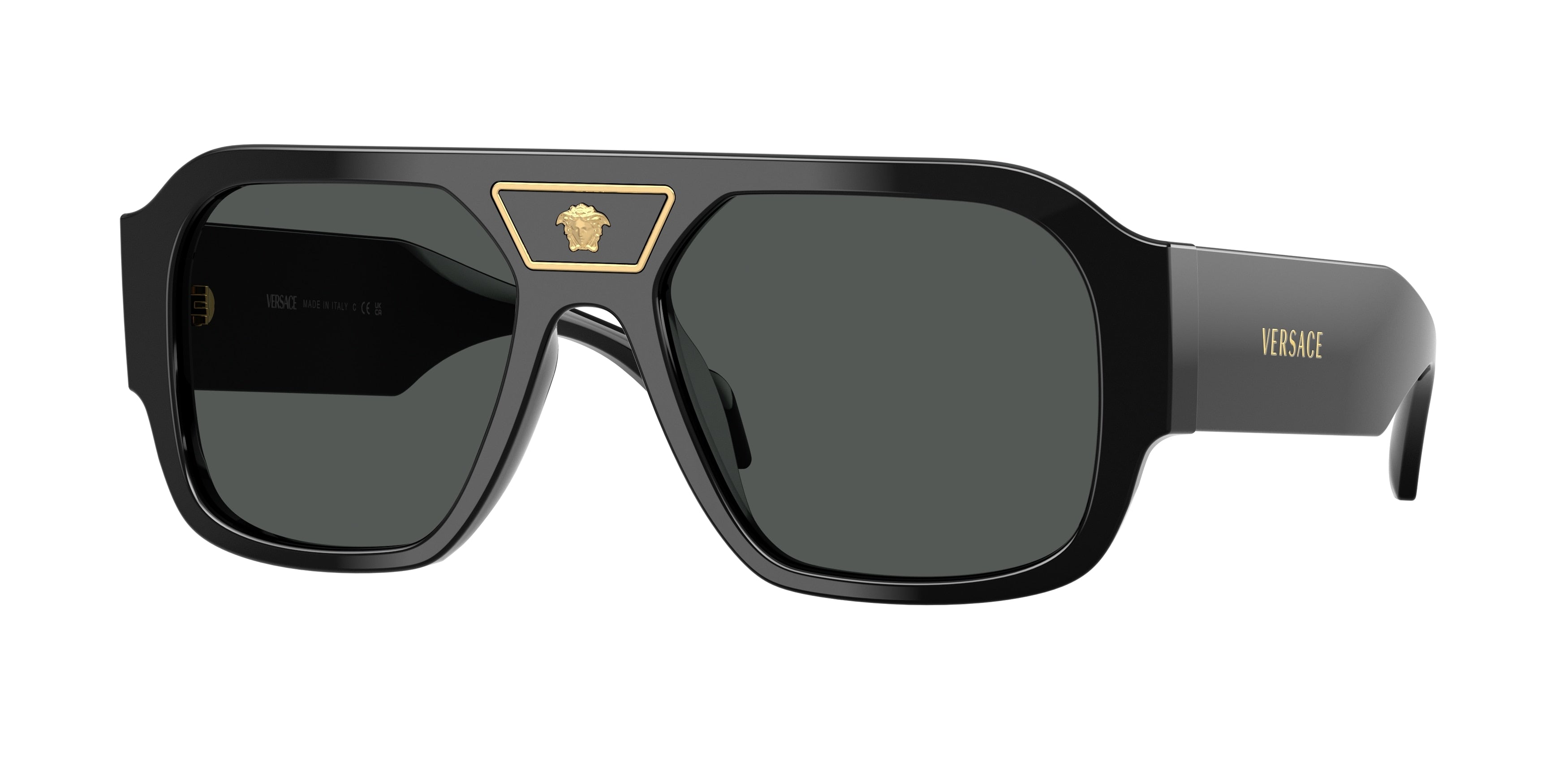 Versace VE4508U Square Sunglasses  GB1/87-Black 56-140-18 - Color Map Black