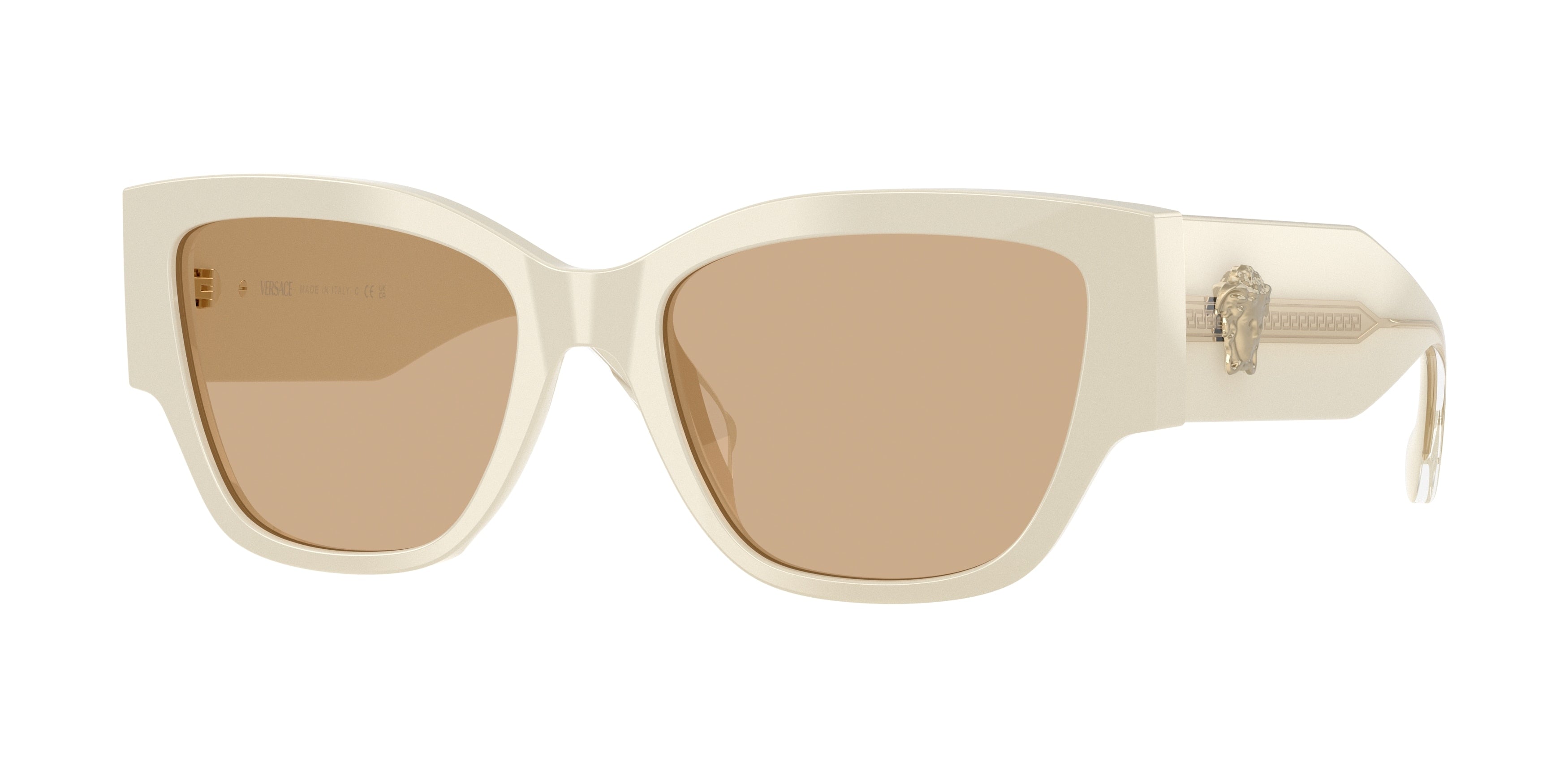 Versace VE4509U Cat Eye Sunglasses  5541/8-White Talc 55-140-18 - Color Map White