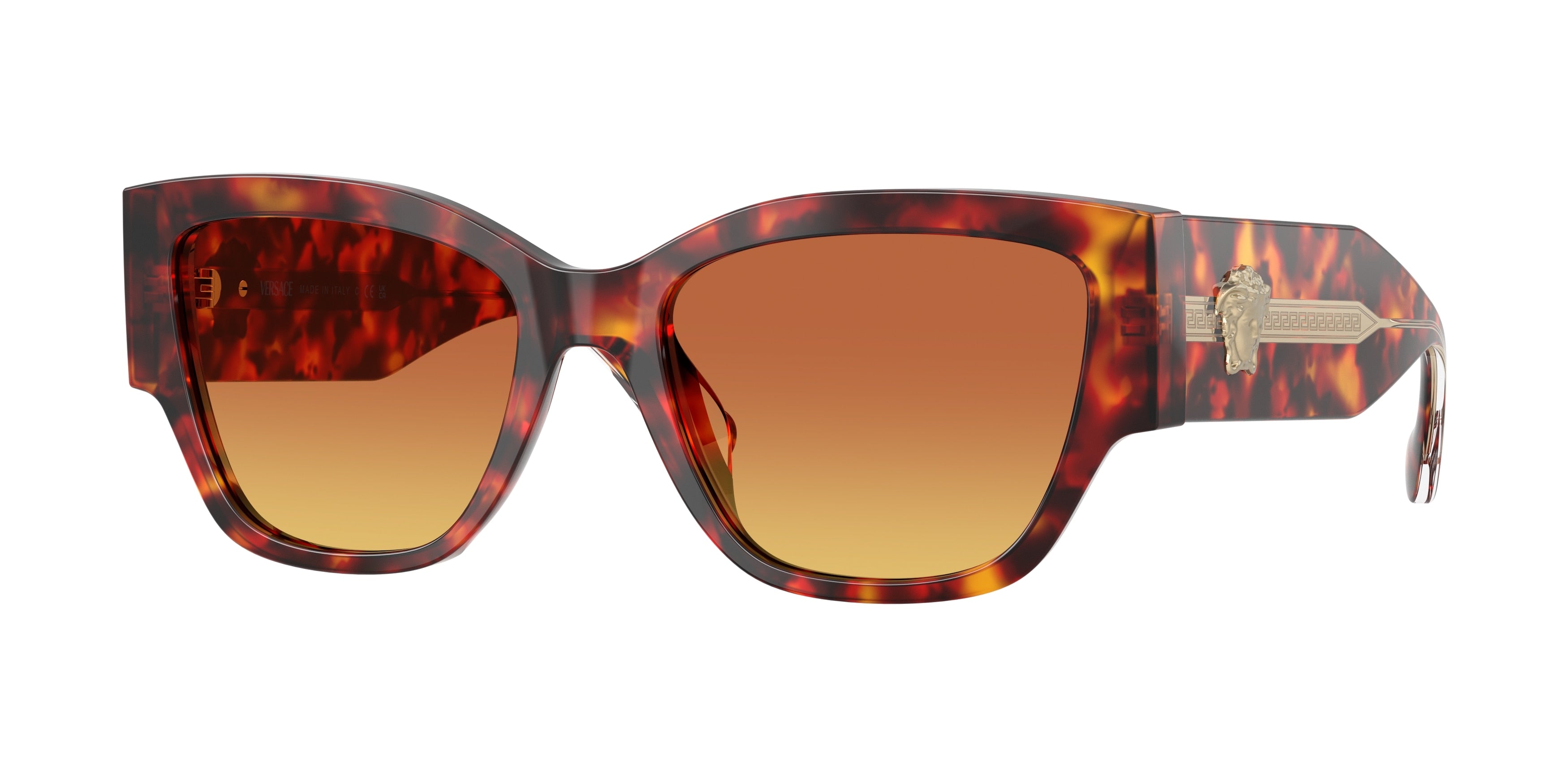 Versace VE4509U Cat Eye Sunglasses  5543T5-Red Havana 55-140-18 - Color Map Tortoise