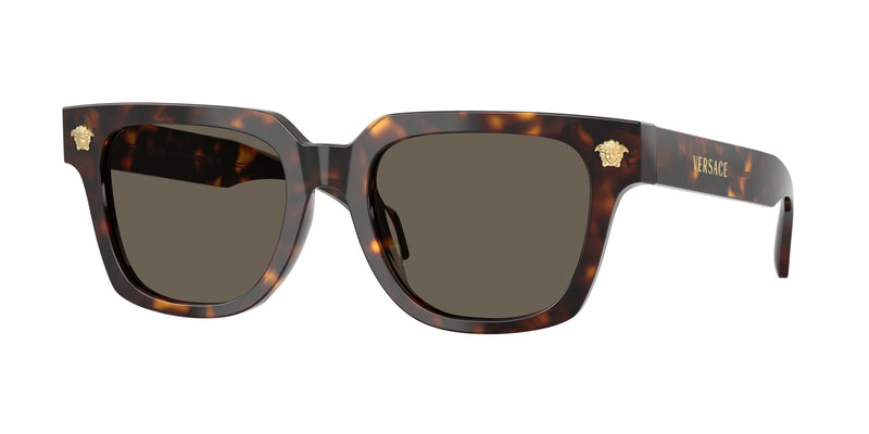 Versace VE4510U Square Sunglasses  108/3-Havana 52-140-19 - Color Map Tortoise