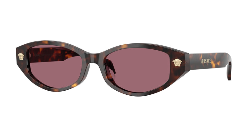 Versace VE4512D Cat Eye Sunglasses  108/1A-Havana 54-140-17 - Color Map Tortoise