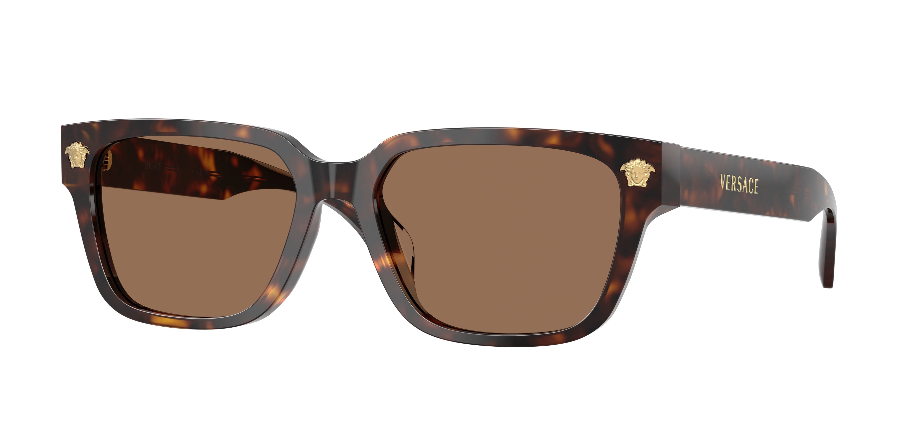 Versace VE4513D Rectangle Sunglasses  108/73-Havana 56-140-17 - Color Map Tortoise
