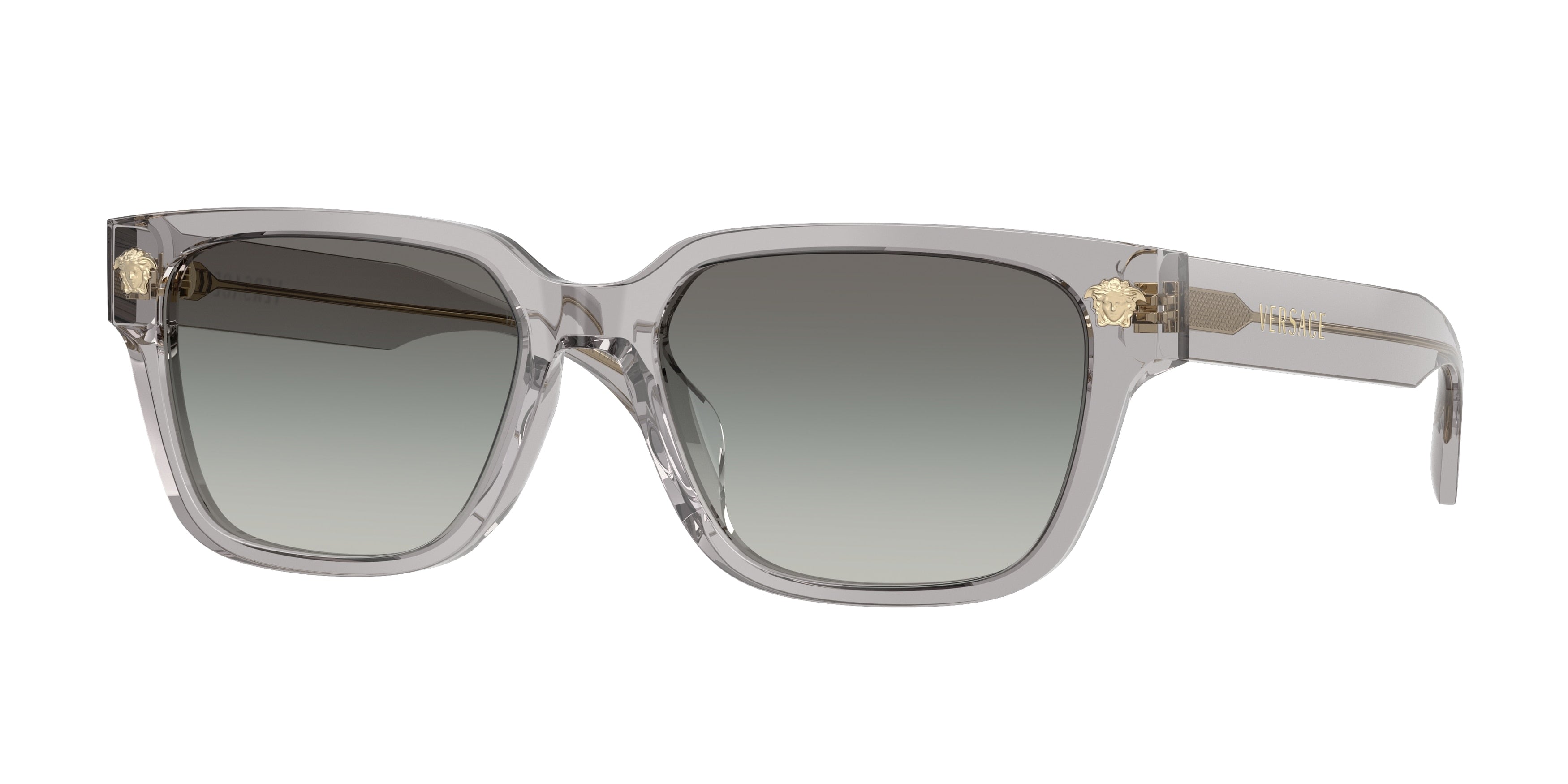 Versace VE4513D Rectangle Sunglasses  593/11-Transparent Grey 56-140-17 - Color Map Grey