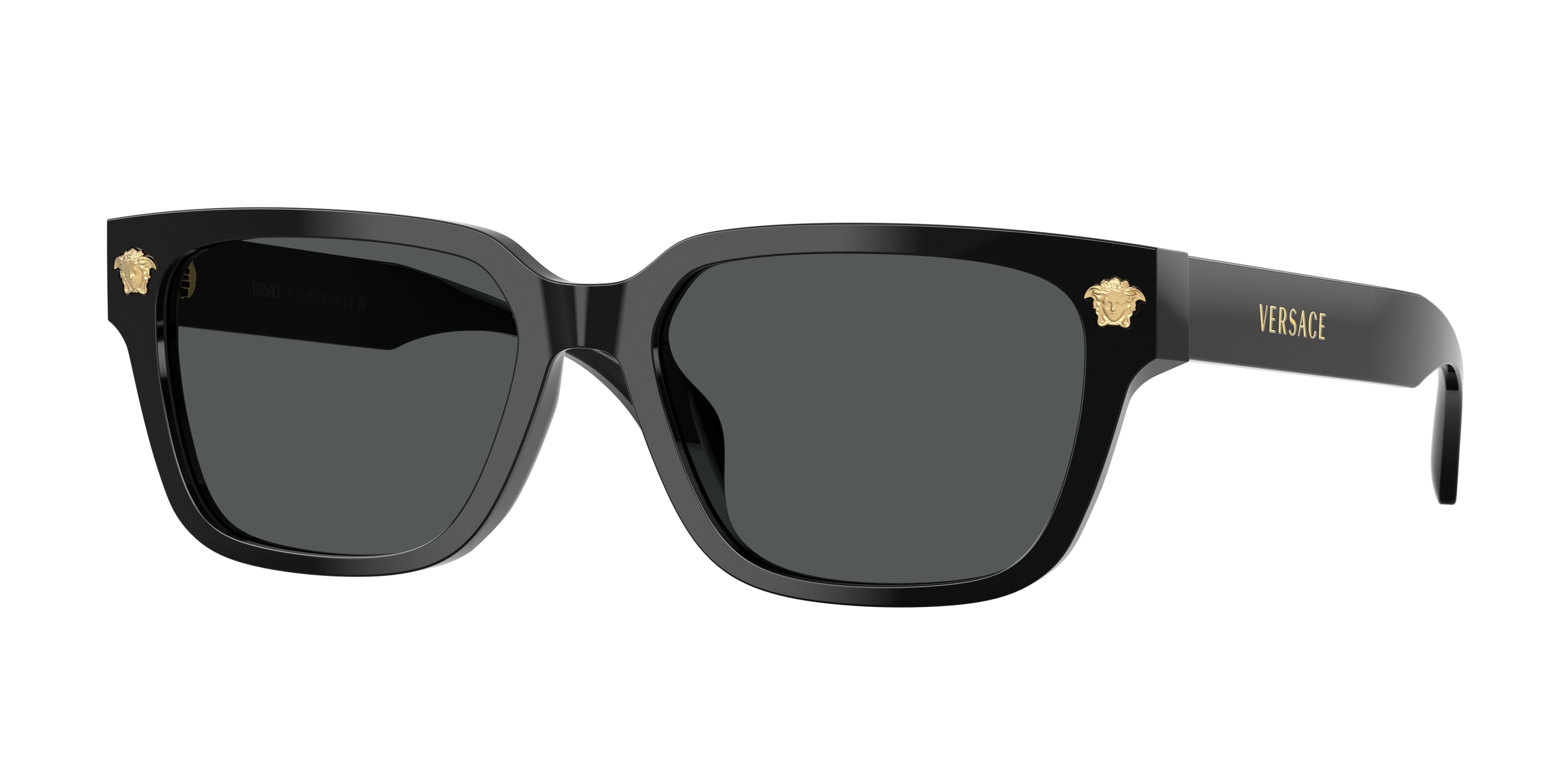 Versace VE4513D Rectangle Sunglasses  GB1/87-Black 56-140-17 - Color Map Black