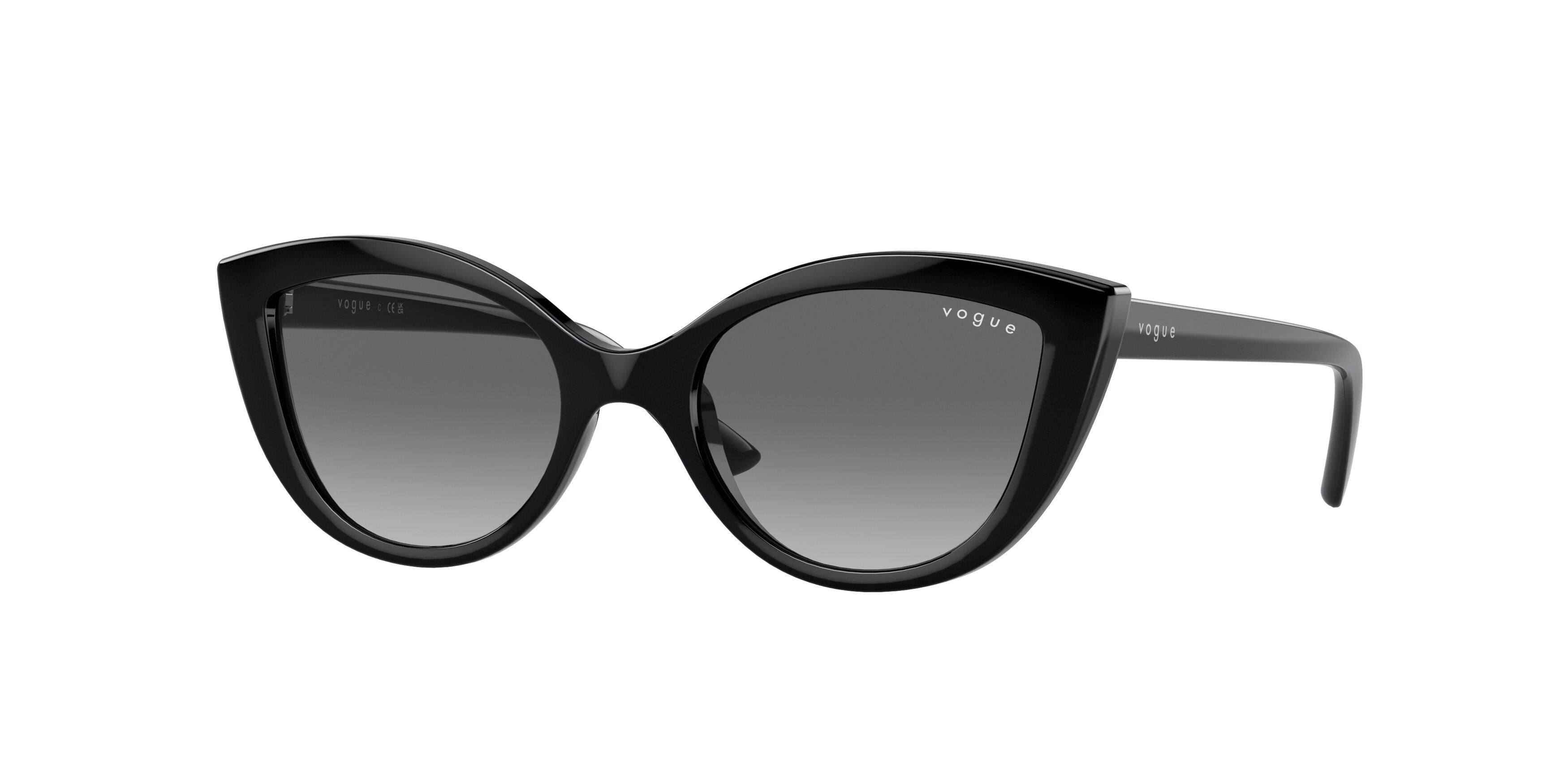 VOGUE JUNIOR SUN VJ2003 Cat Eye Sunglasses  W44/11-Top Black 46-125-17 - Color Map Black