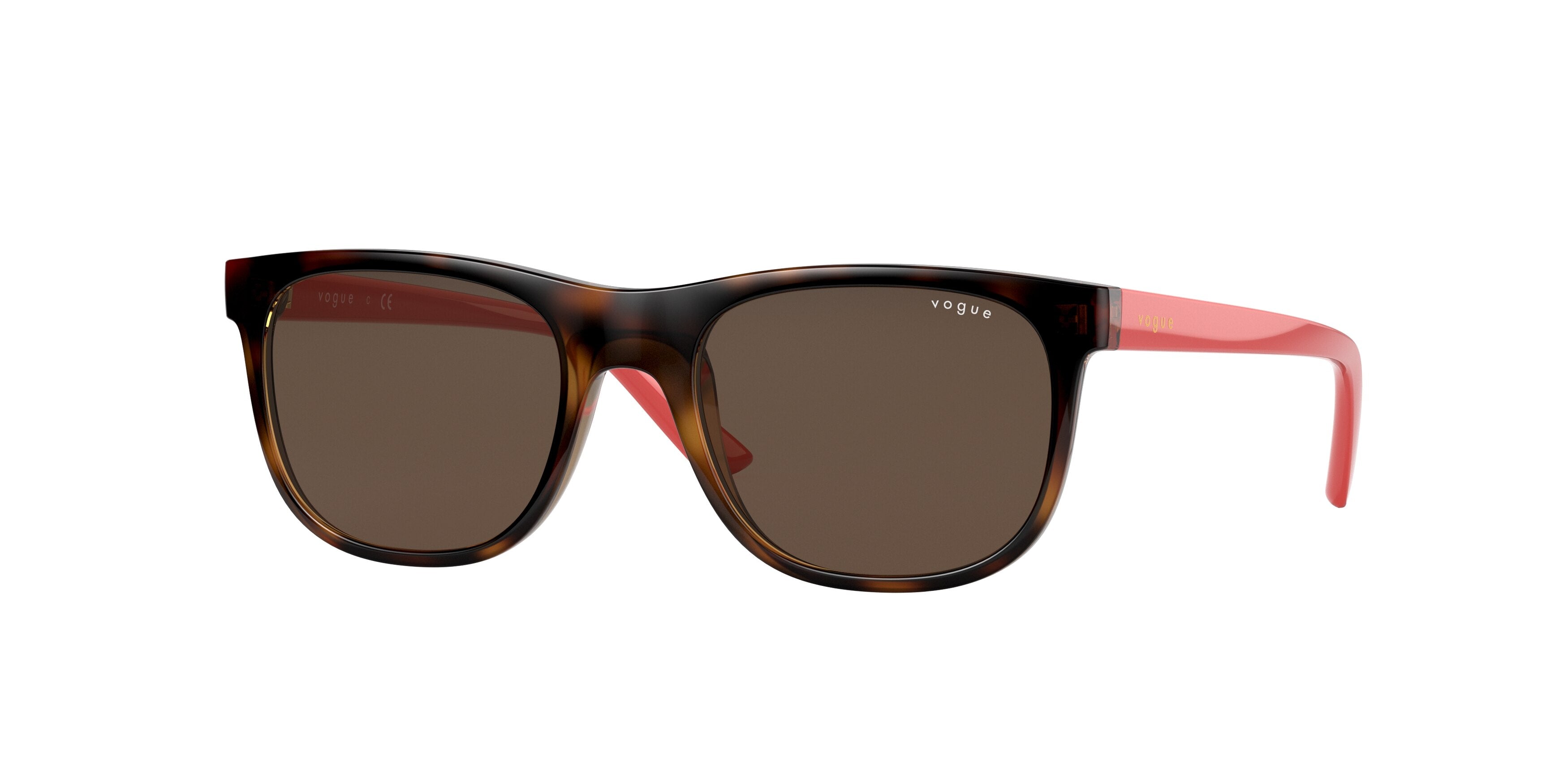 VOGUE JUNIOR SUN VJ2008 Pillow Sunglasses  W65673-Dark Havana 47-125-17 - Color Map Brown