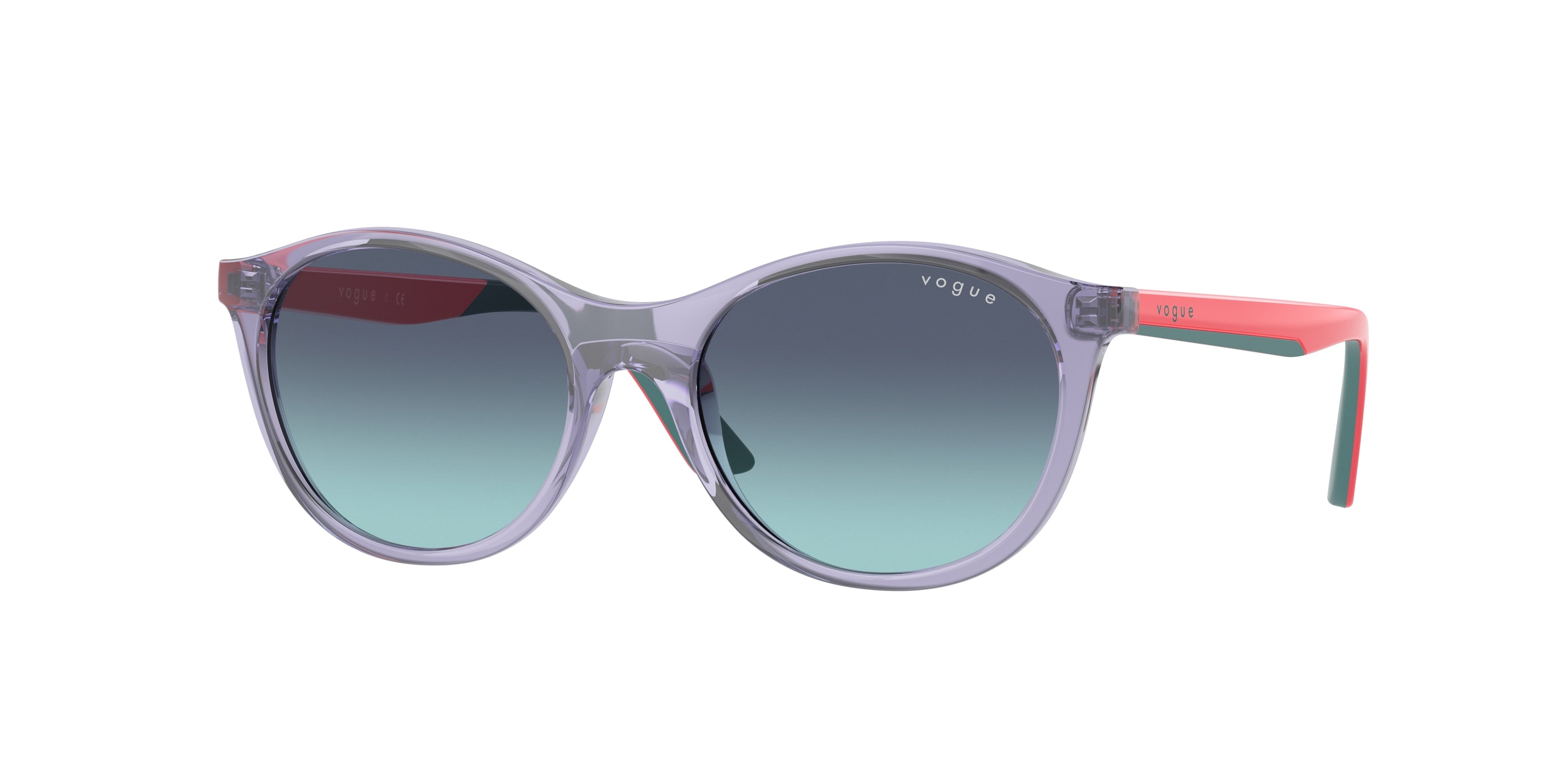 VOGUE JUNIOR SUN VJ2015 Oval Sunglasses  28374S-Transparent Violet 48-125-16 - Color Map Violet