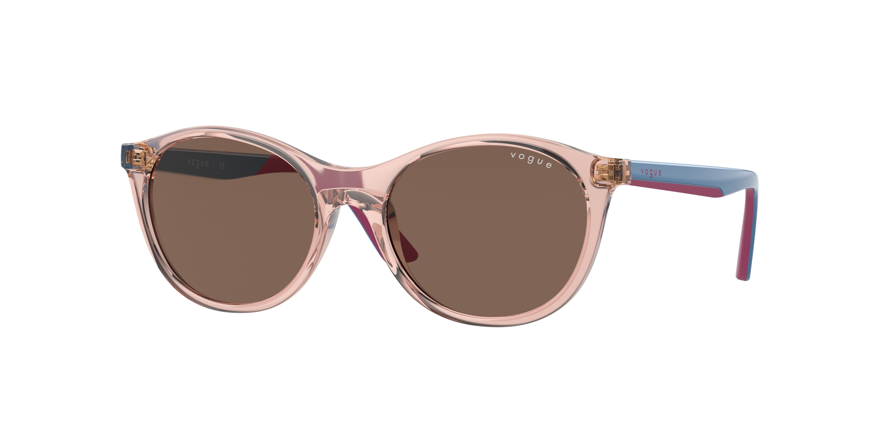 VOGUE JUNIOR SUN VJ2015 Oval Sunglasses  286473-Transparent Pink 48-125-16 - Color Map Pink