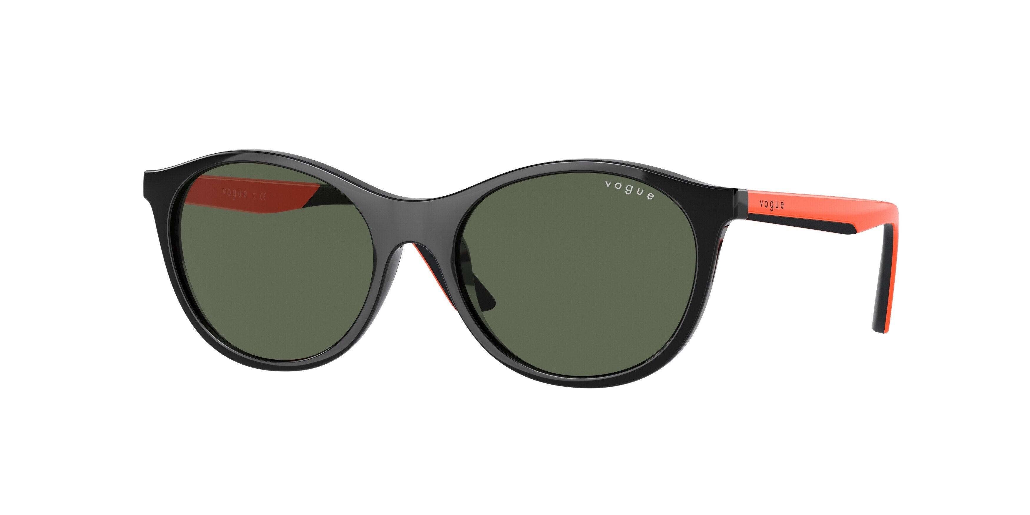 VOGUE JUNIOR SUN VJ2015 Oval Sunglasses  W44/71-Black 48-125-16 - Color Map Black