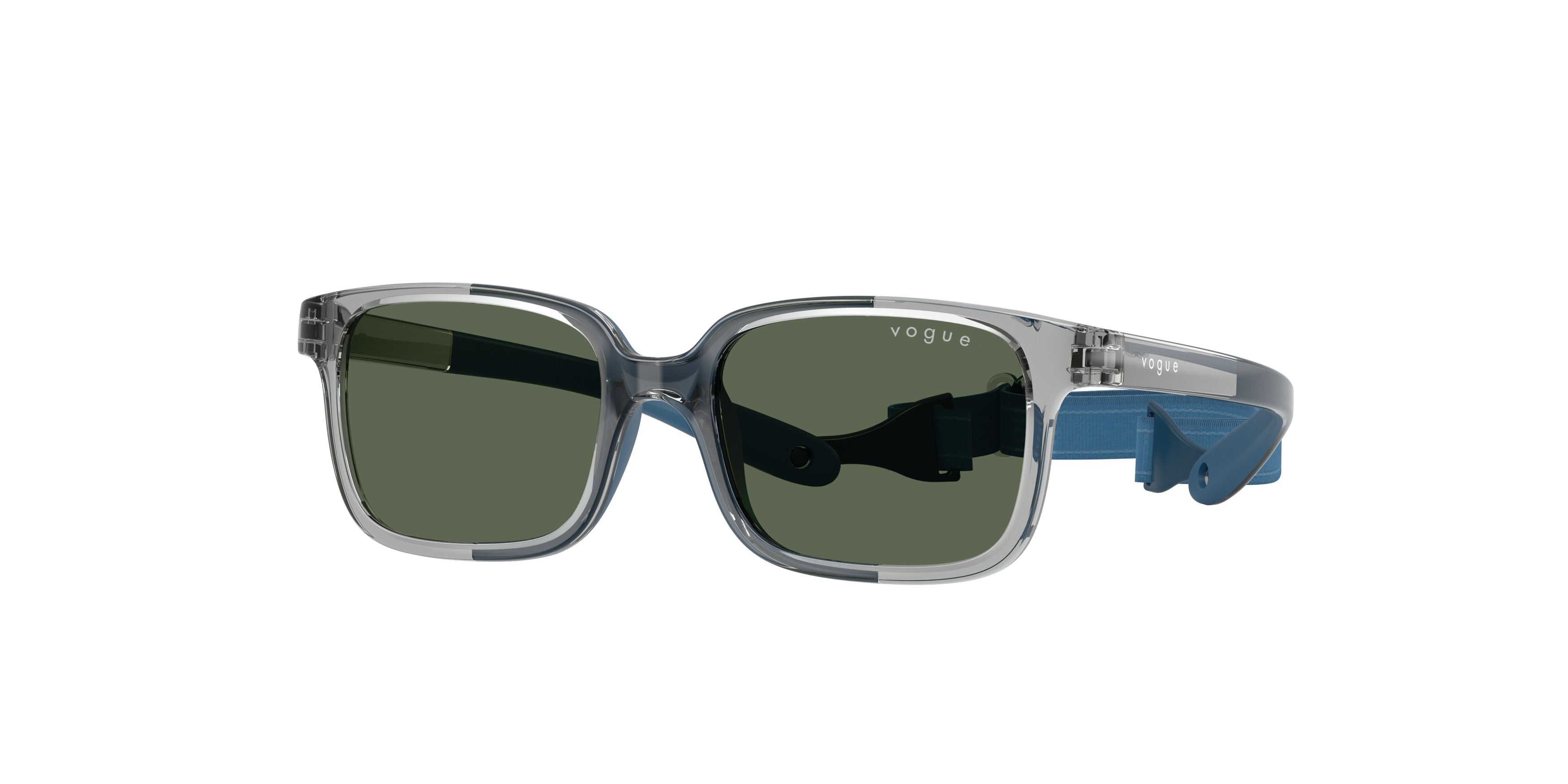 VOGUE JUNIOR SUN VJ2017 Pillow Sunglasses  228371-Transparent Grey/Blue Rubber 45-120-14 - Color Map Grey