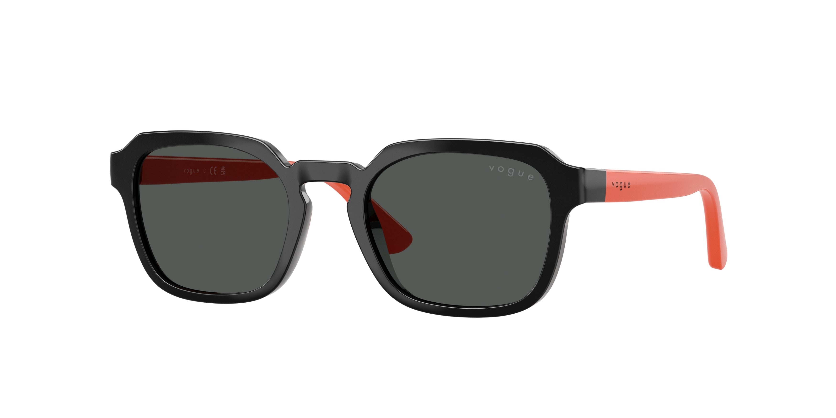 VOGUE JUNIOR SUN VJ2025 Irregular Sunglasses  W44/87-Black 46-130-18 - Color Map Black