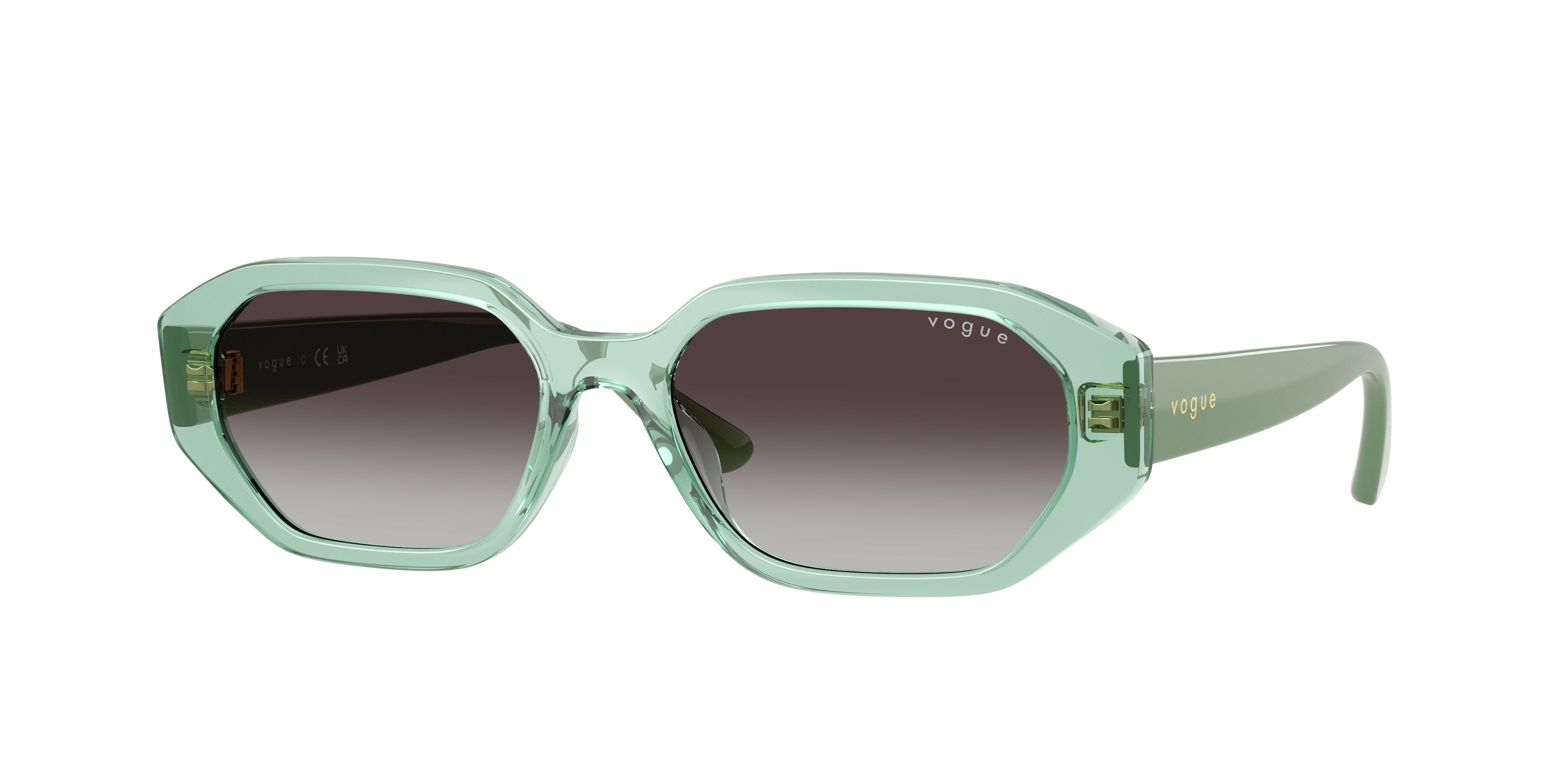 VOGUE JUNIOR SUN VJ2034 Irregular Sunglasses  32748G-Transparent Mint 52-132-16 - Color Map Transparent