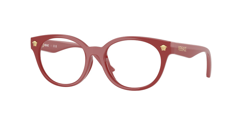 Versace Kids VK3009U Round Eyeglasses  5504-Red Full 48-130-16 - Color Map Red