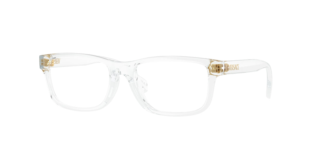 Versace Kids VK3013U Rectangle Eyeglasses  148-Transparent Crystal 49-130-16 - Color Map Transparent