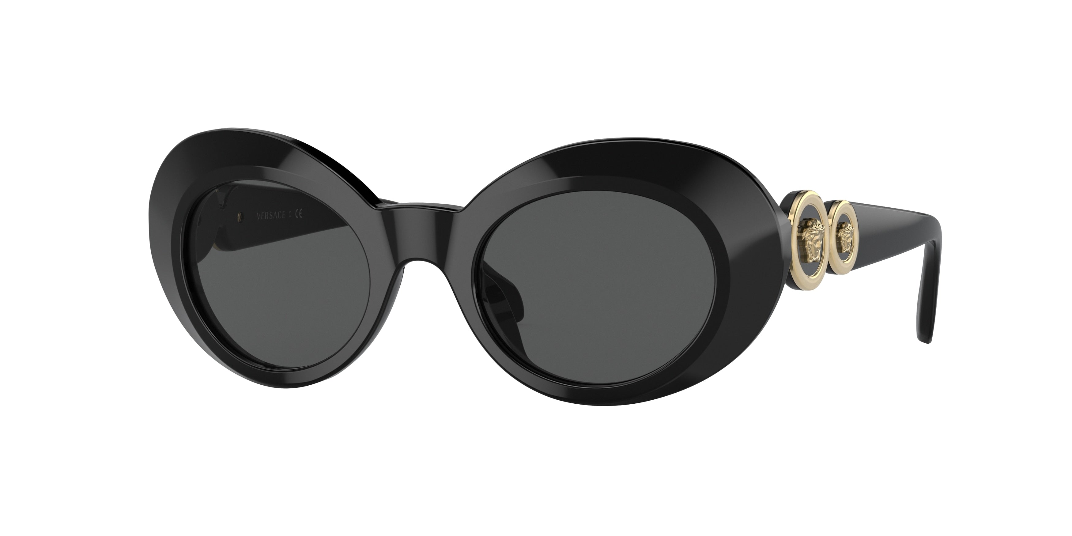 Versace Kids VK4428U Oval Sunglasses  GB1/87-Black 45-130-20 - Color Map Black