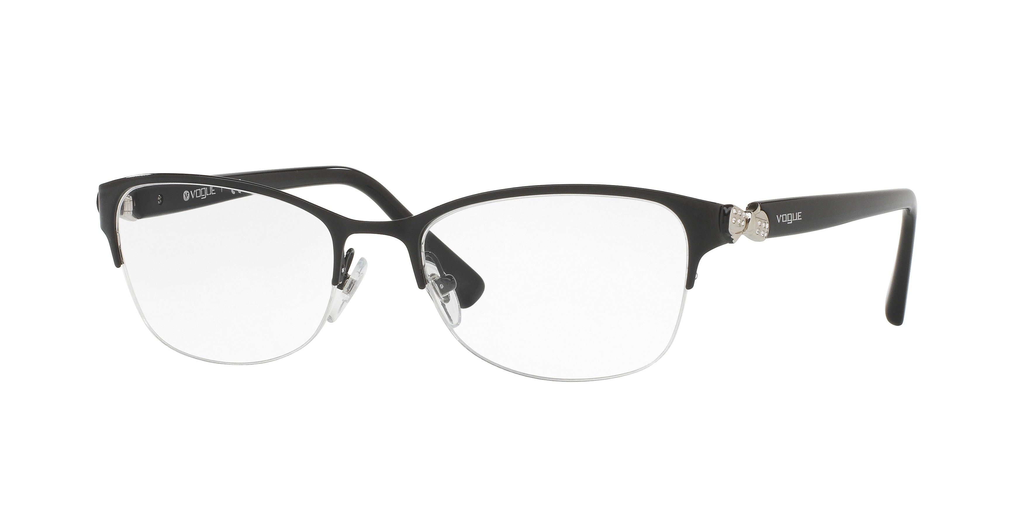 Vogue VO4027B Butterfly Eyeglasses  352-Black 55-135-18 - Color Map Black