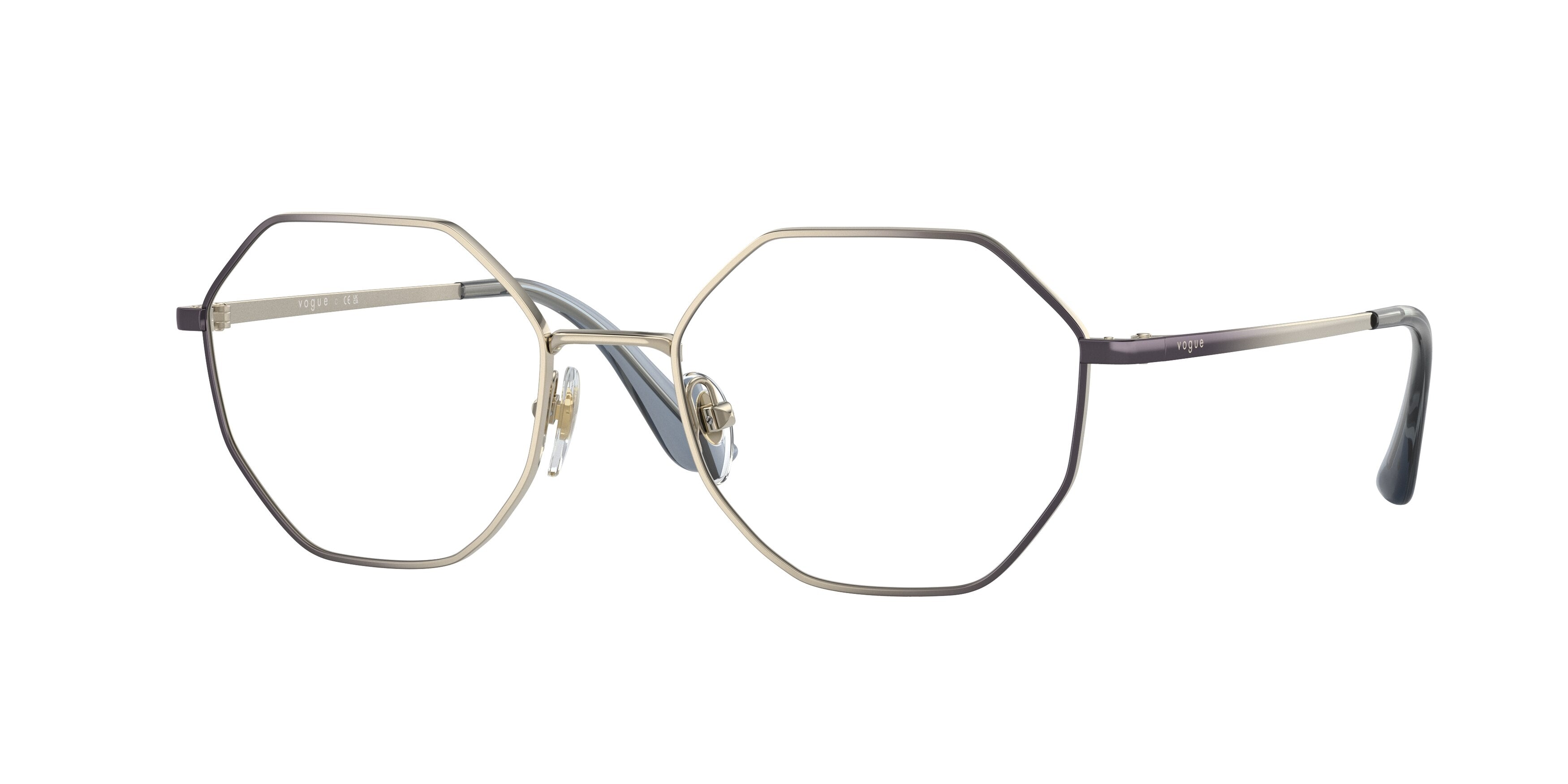 Vogue VO4094 Irregular Eyeglasses  5154-Violet Gradient Pale Gold 54-135-18 - Color Map Violet