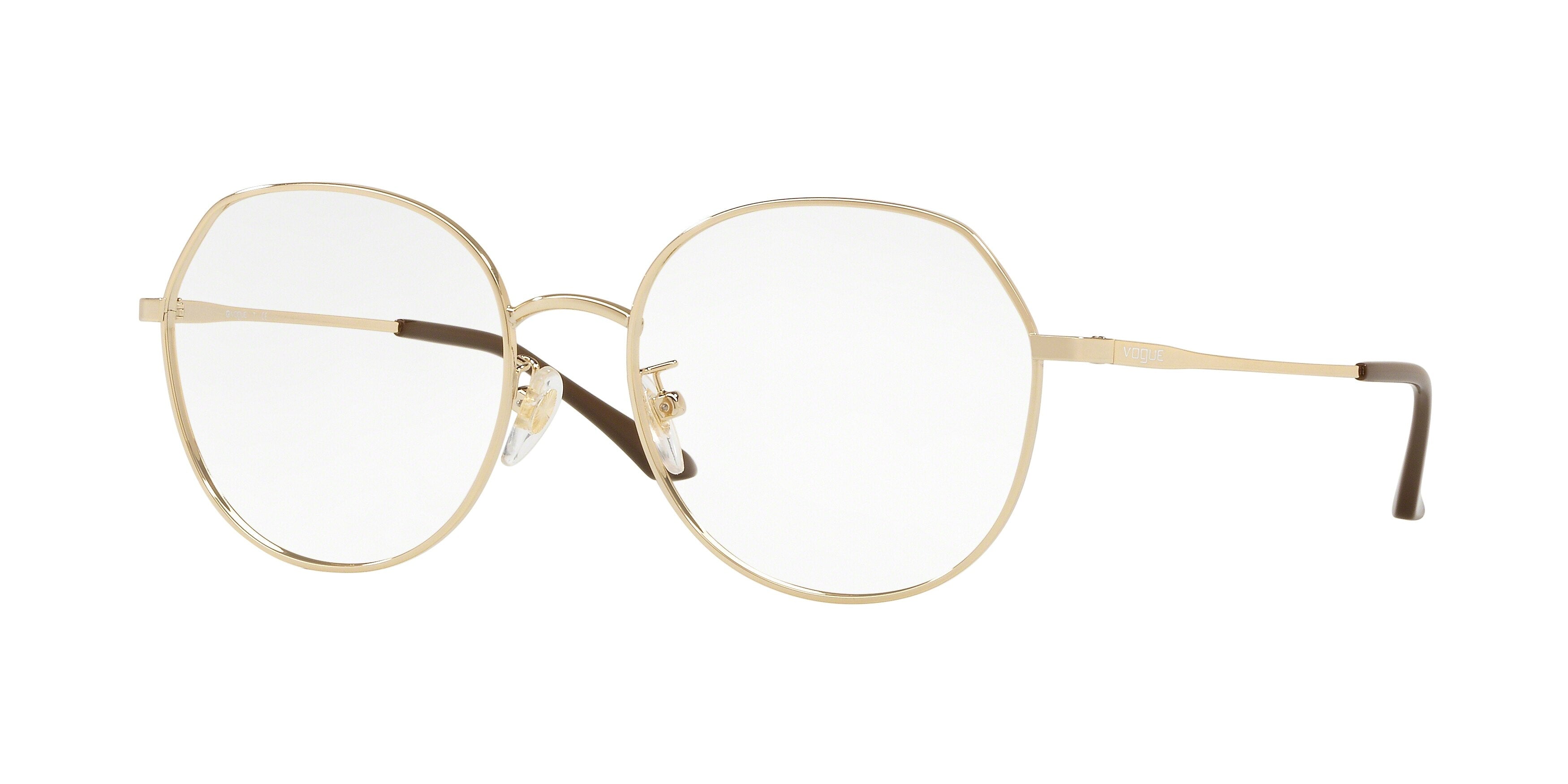 Vogue VO4114D Round Eyeglasses  848-Pale Gold 53-140-17 - Color Map Gold