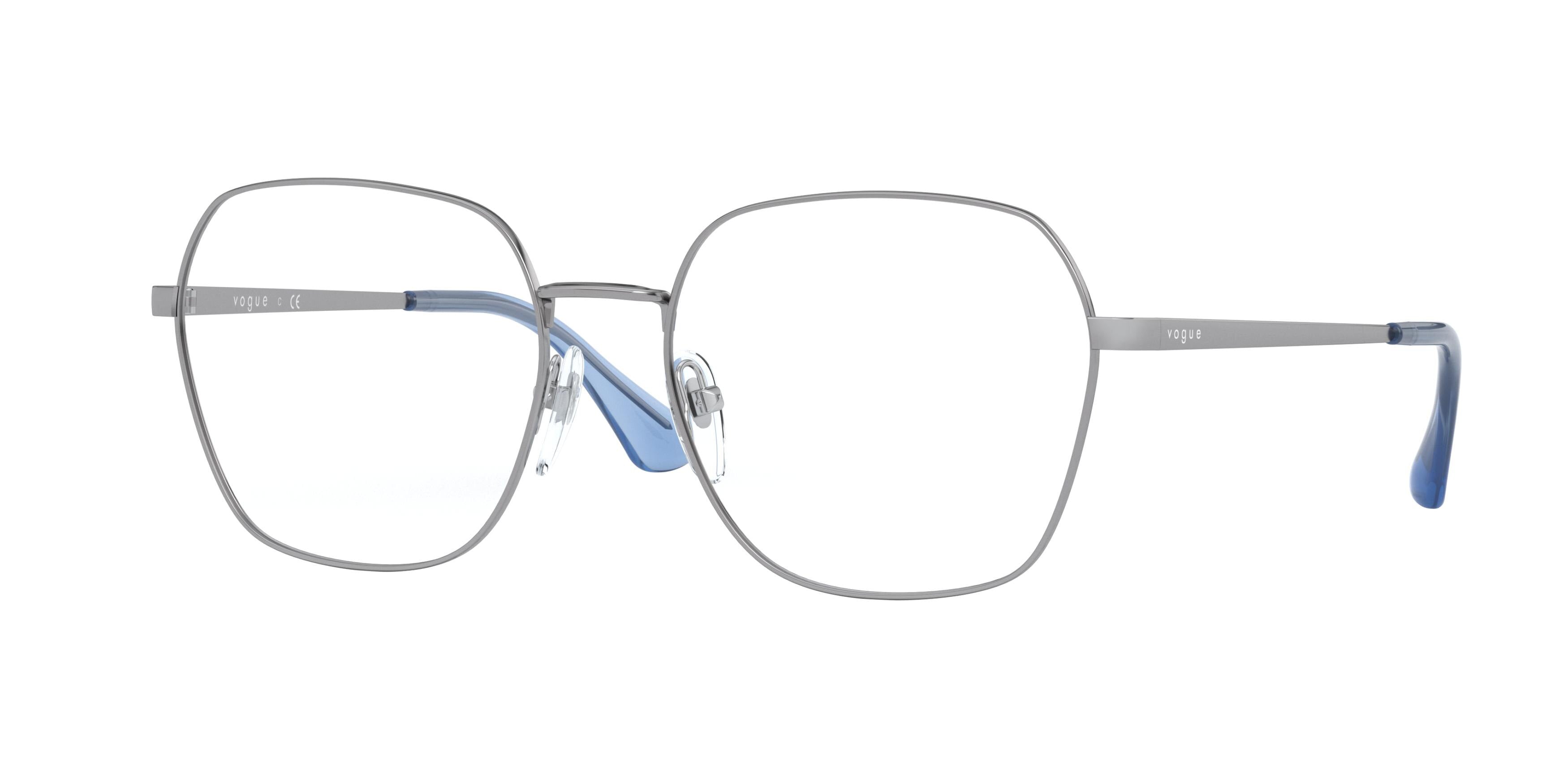 Vogue VO4170D Square Eyeglasses  548-Gunmetal 55-140-17 - Color Map Grey
