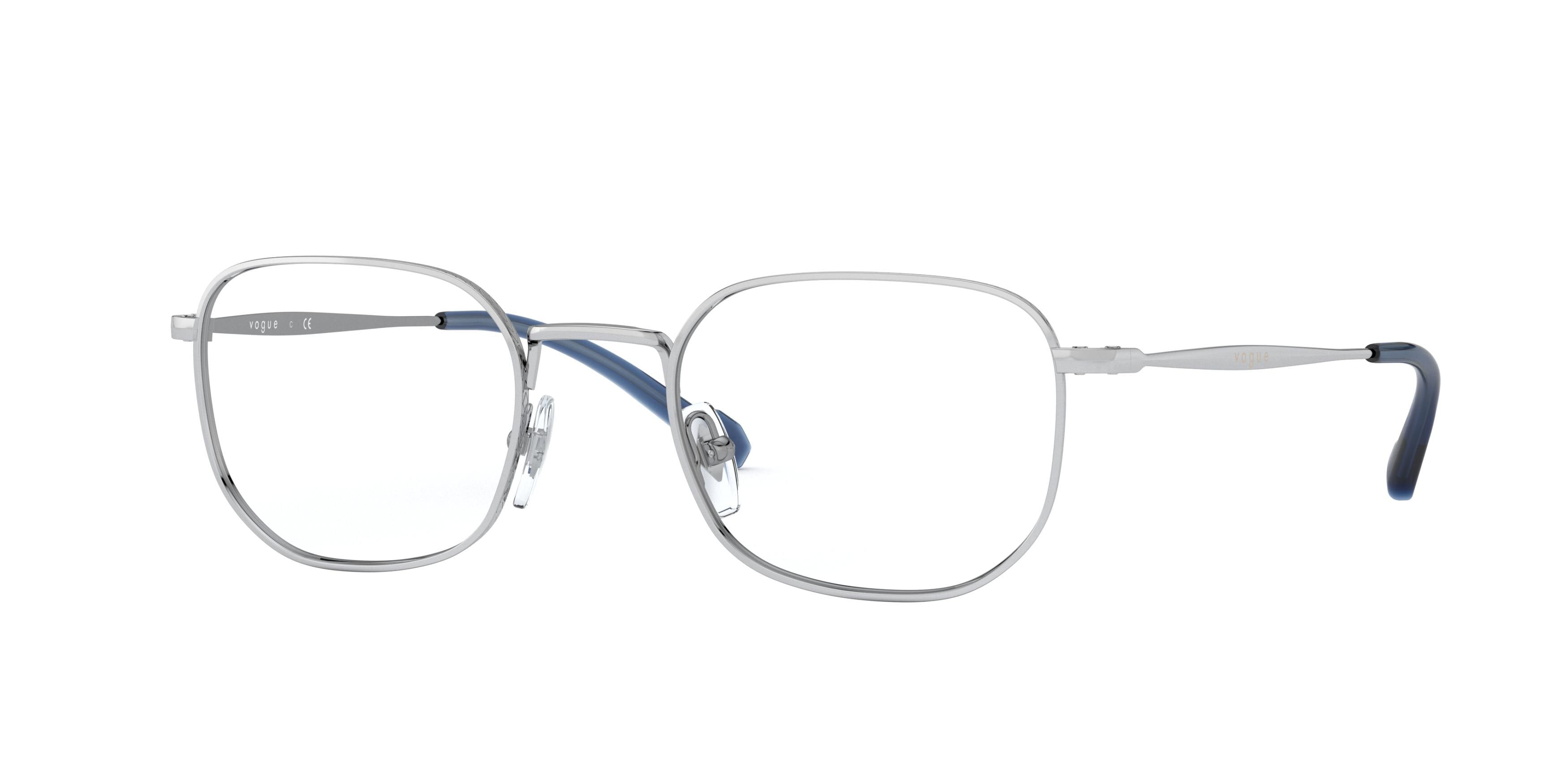 Vogue VO4172 Rectangle Eyeglasses  323-Silver 47-145-21 - Color Map Silver
