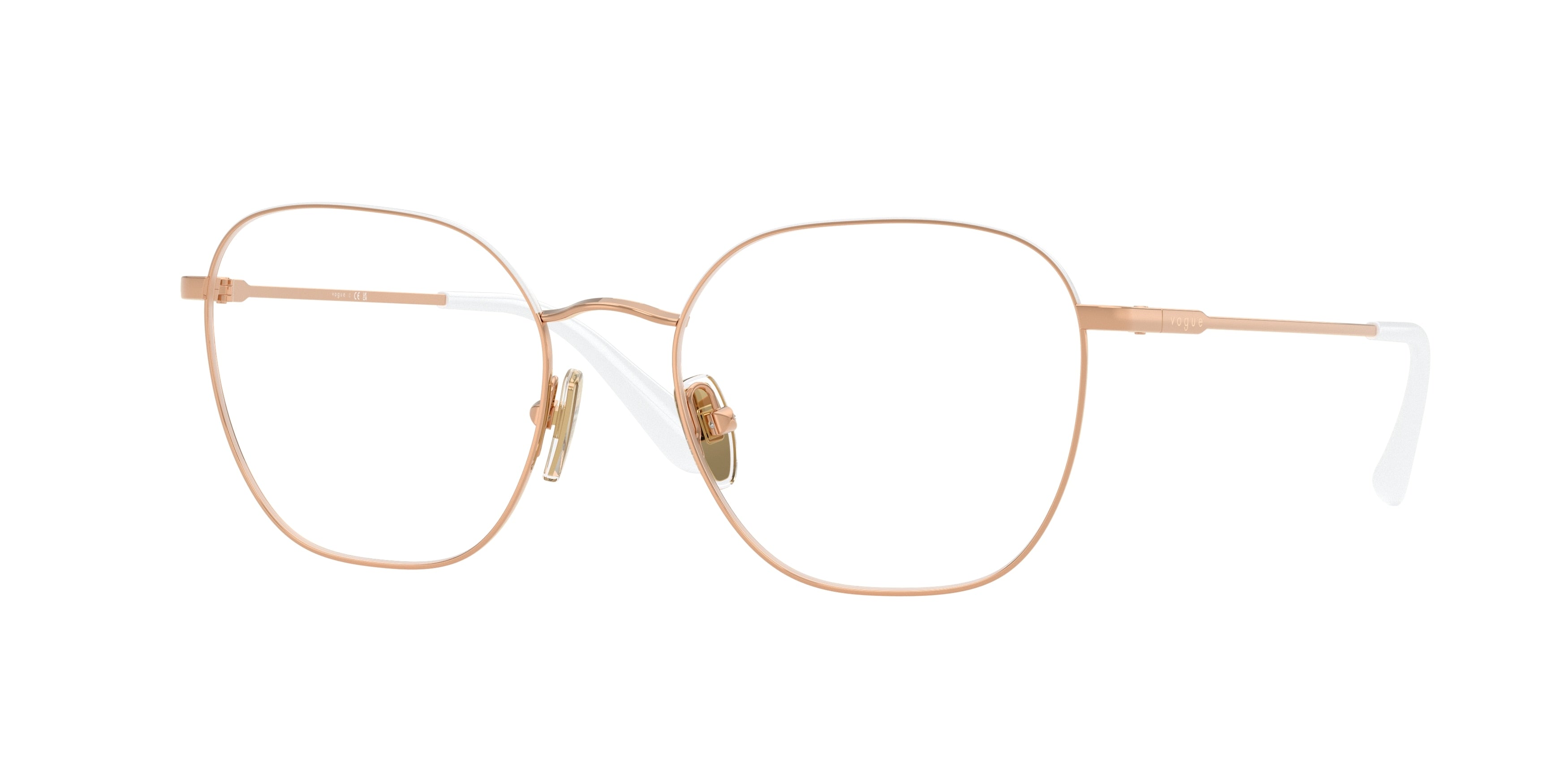 Vogue VO4178 Square Eyeglasses  5209-White/Rose Gold 52-135-18 - Color Map White