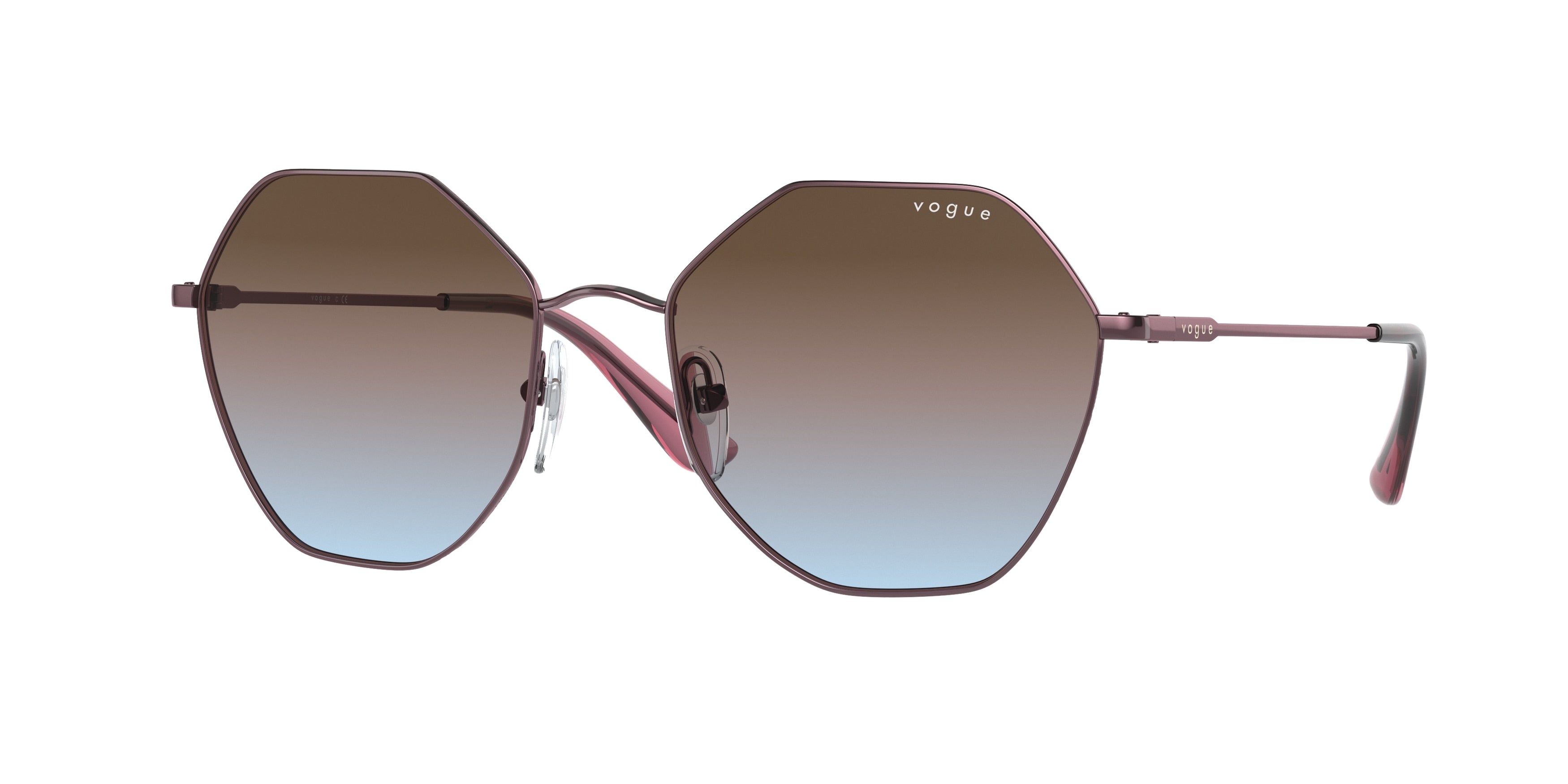 Vogue VO4180S Irregular Sunglasses  514848-Light Pink 54-135-18 - Color Map Pink