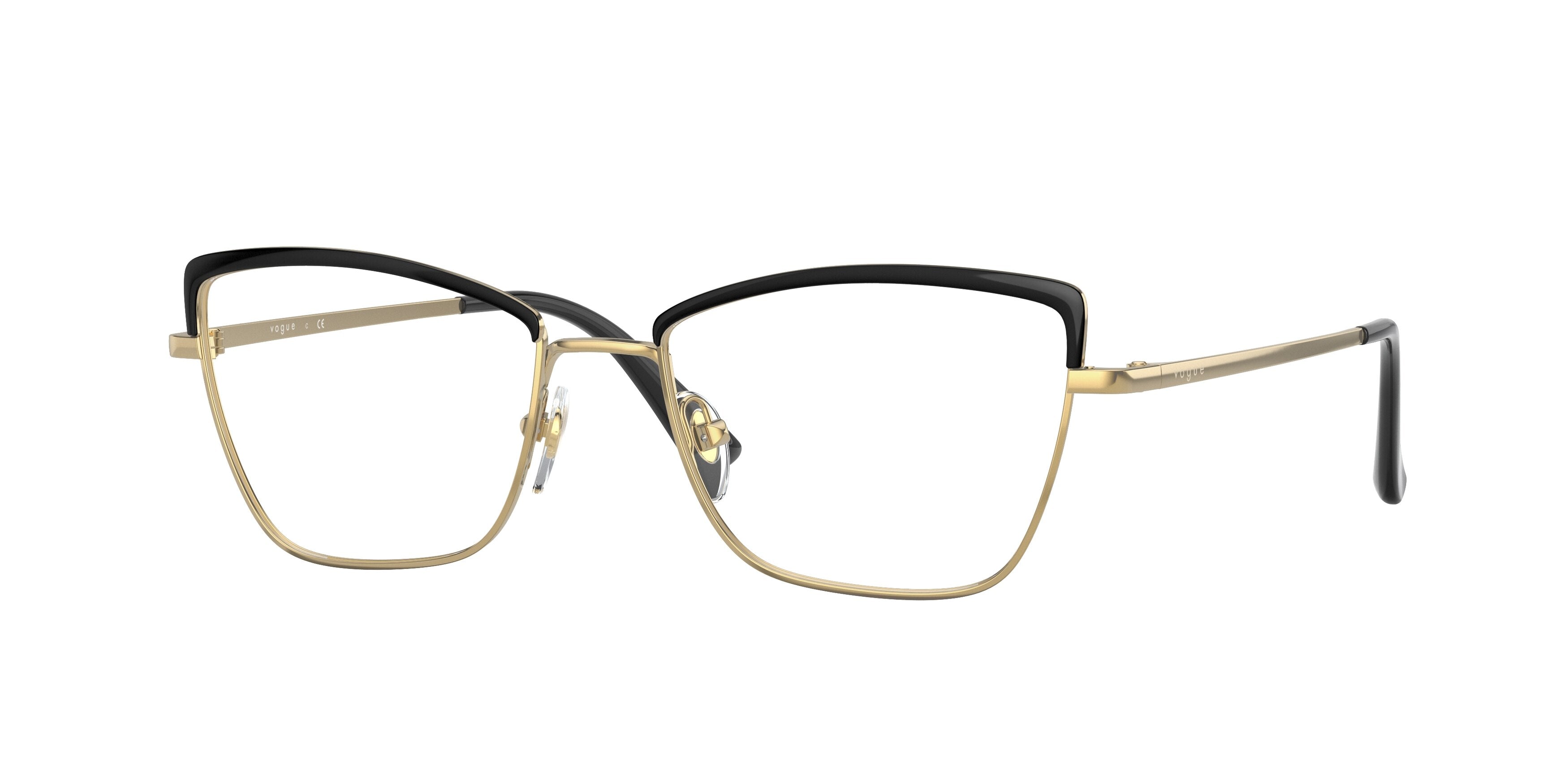Vogue VO4185 Butterfly Eyeglasses  352-Black/Gold 52-135-17 - Color Map Black