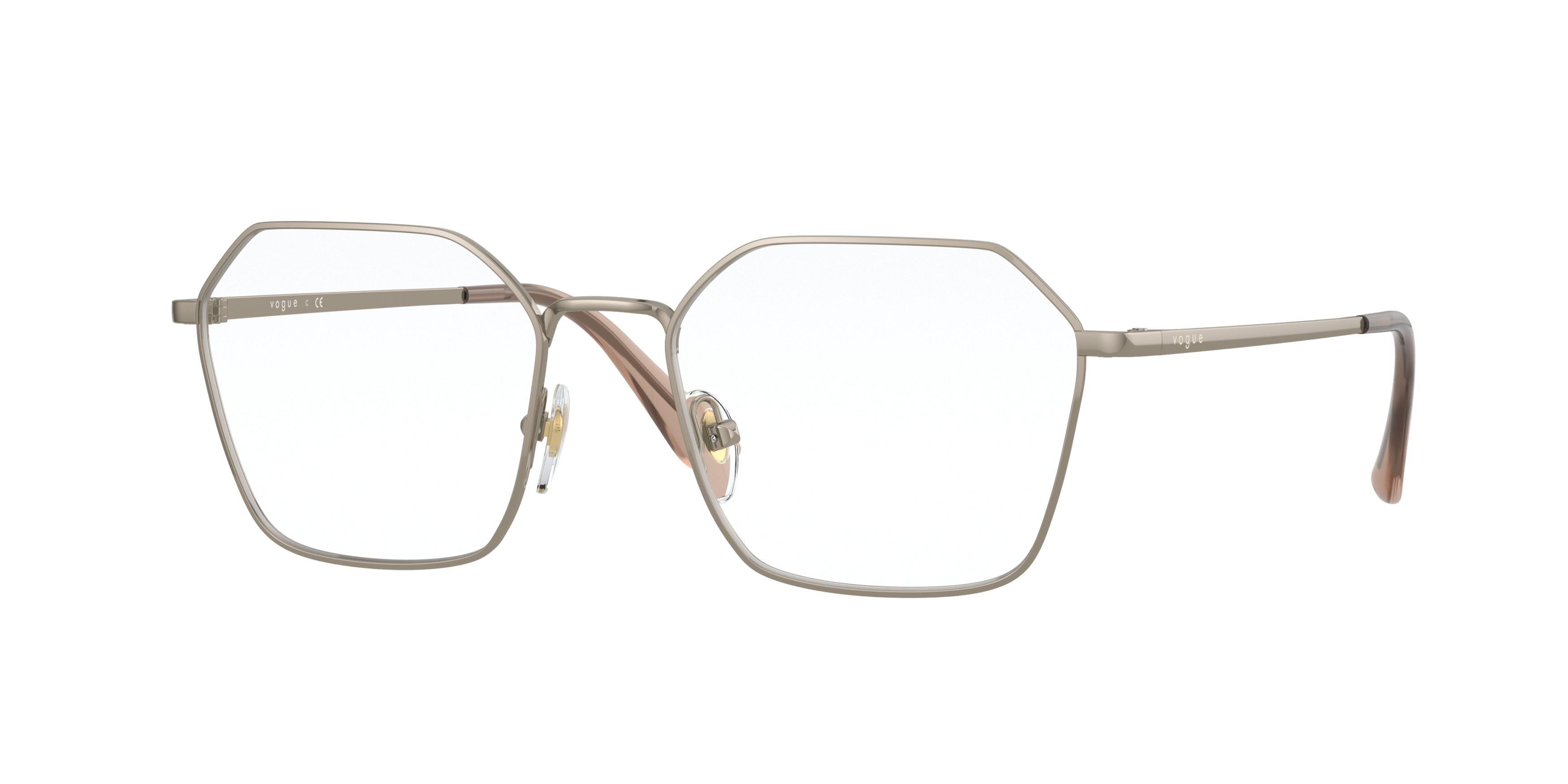 Vogue VO4187 Irregular Eyeglasses  5138-Light Brown 52-135-18 - Color Map Brown