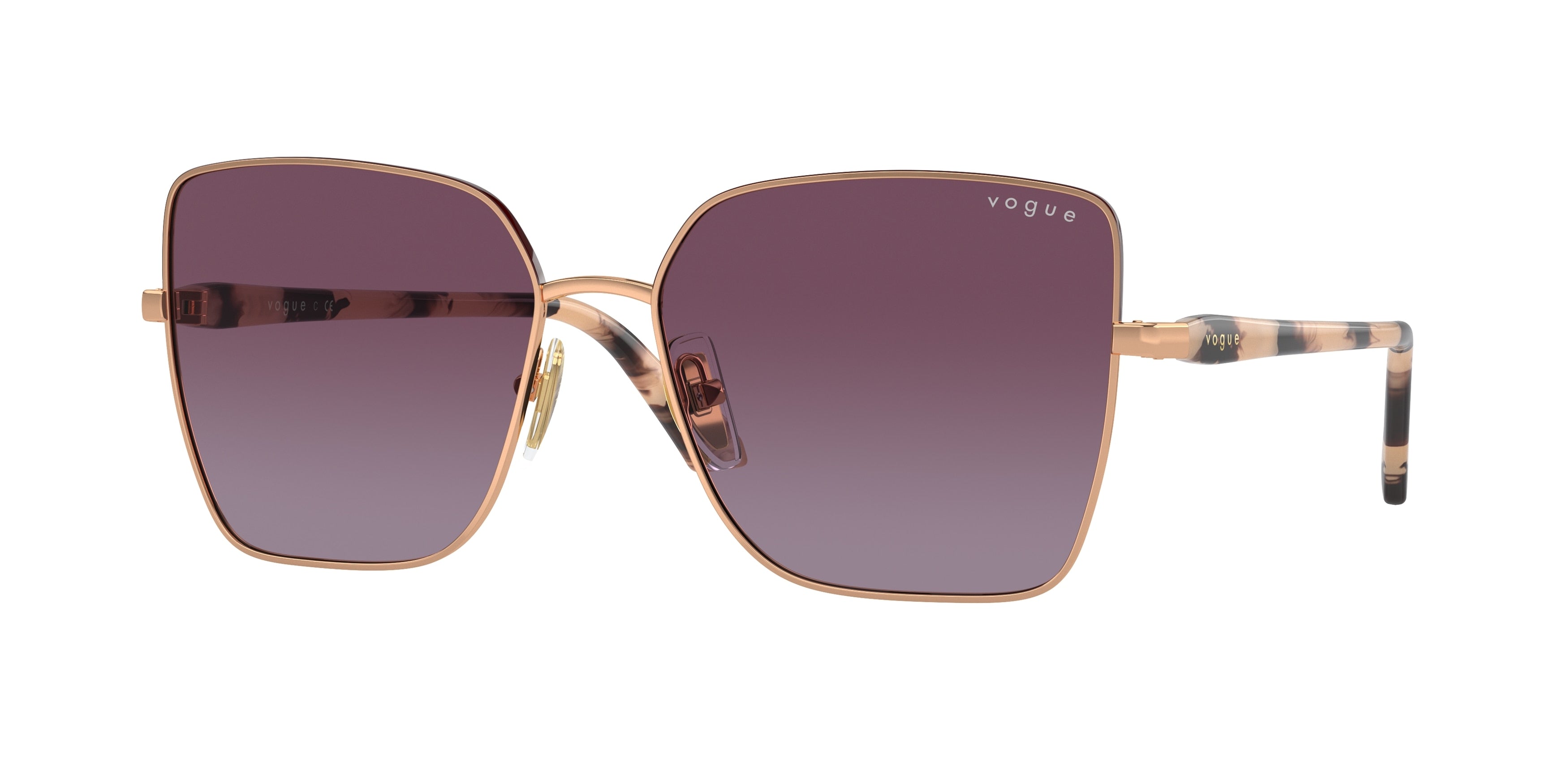 Vogue VO4199S Butterfly Sunglasses  51708H-Top Bordeaux/Rose Gold 58-140-16 - Color Map Red
