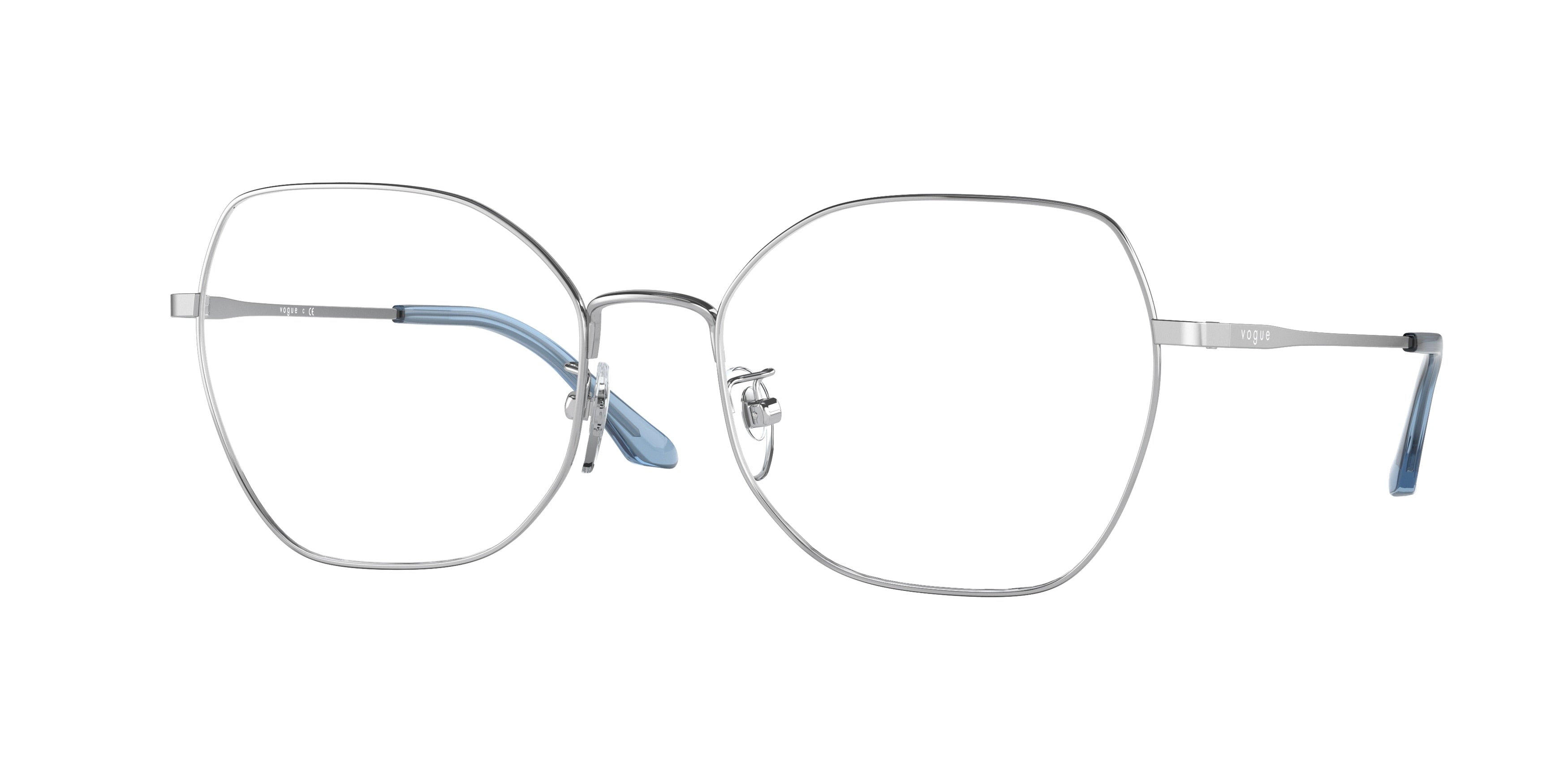 Vogue VO4201D Butterfly Eyeglasses  323-Silver 55-140-18 - Color Map Silver