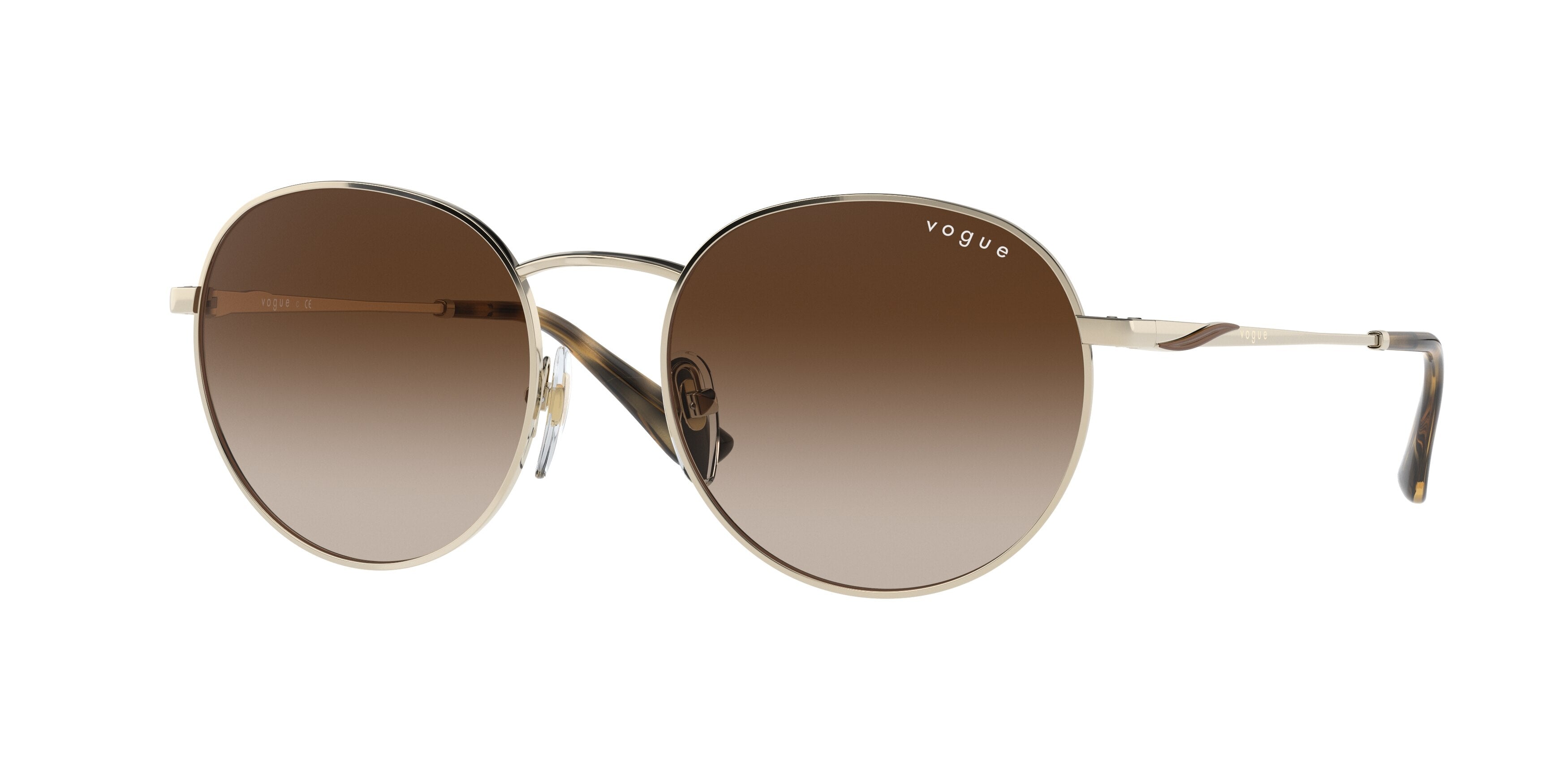 Vogue VO4206S Pillow Sunglasses  848/13-Pale Gold 53-140-19 - Color Map Gold