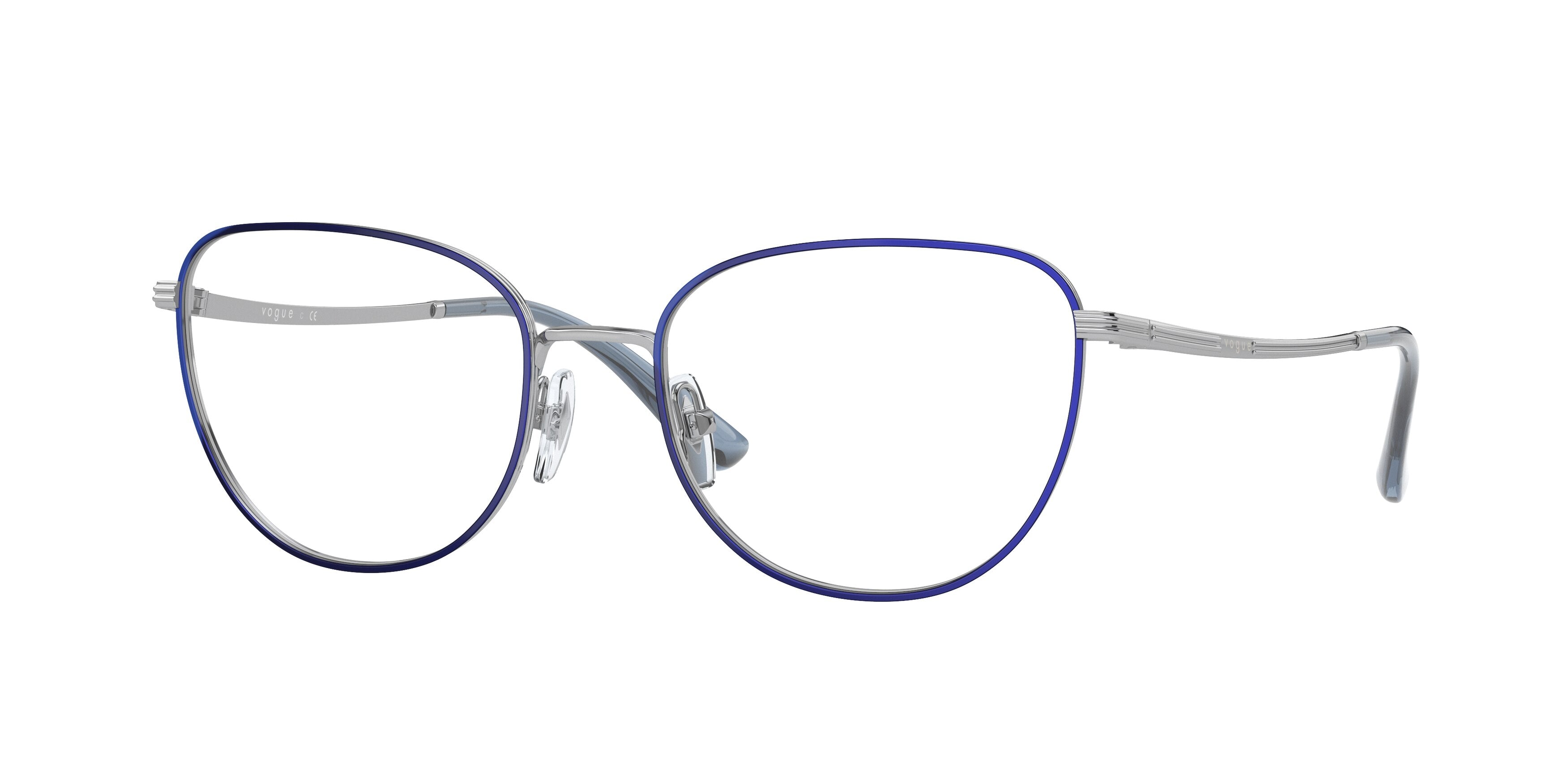 Vogue VO4229 Butterfly Eyeglasses  5169-Top Blue/Silver 53-140-18 - Color Map Blue