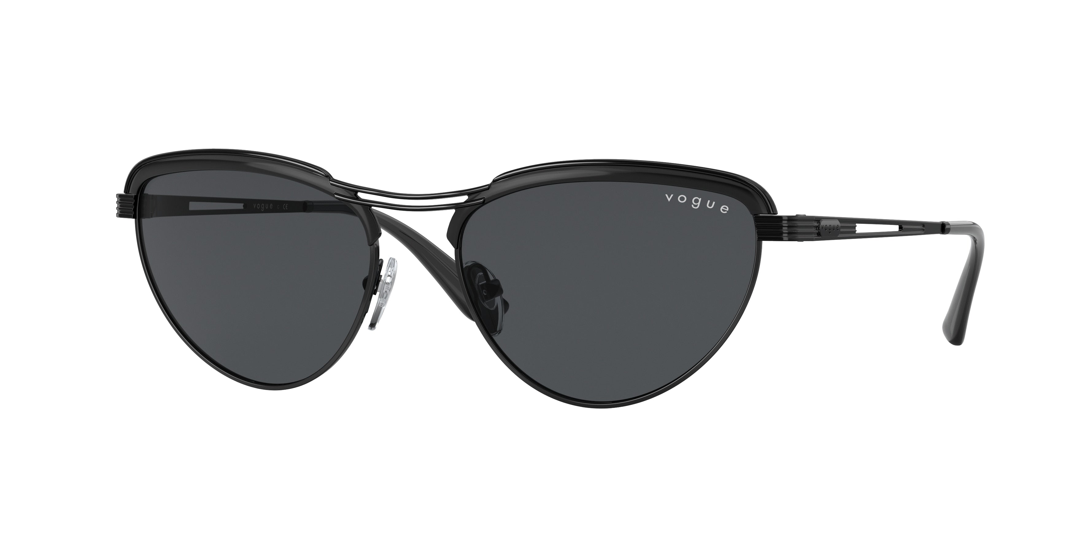 Vogue VO4236S Irregular Sunglasses  352/87-Black 55-135-17 - Color Map Black