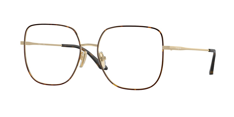 Vogue VO4238D Irregular Eyeglasses  5078-Top Havana/Pale Gold 56-145-16 - Color Map Brown