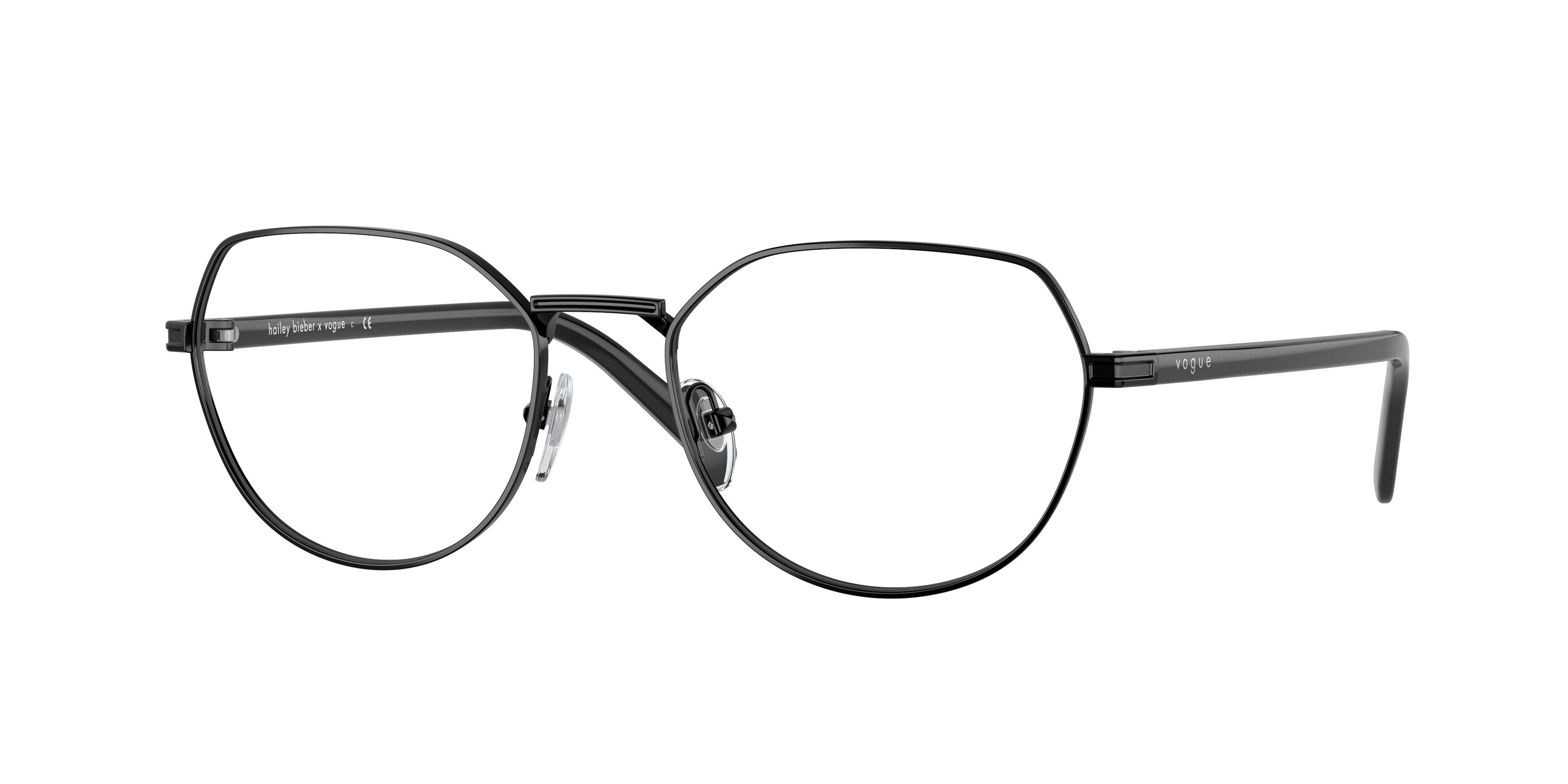 Vogue VO4243 Irregular Eyeglasses  352-Black 53-135-18 - Color Map Black