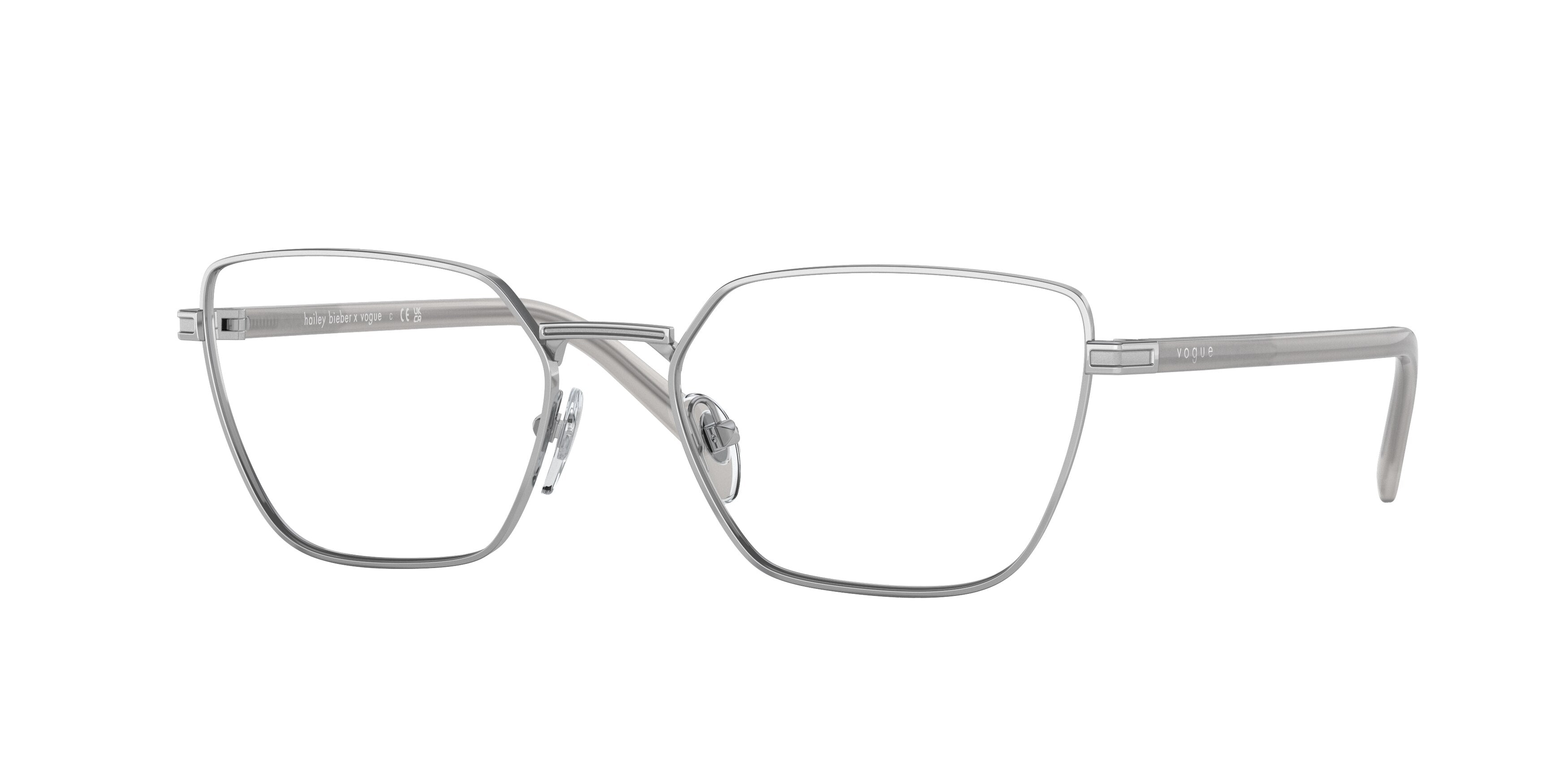 Vogue VO4244 Irregular Eyeglasses  323-Silver 53-135-17 - Color Map Silver