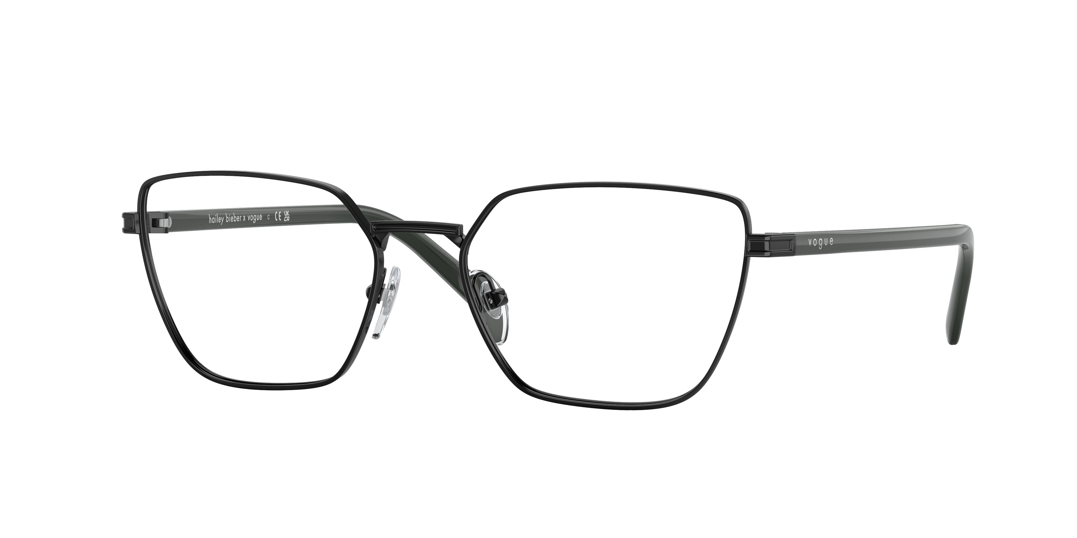 Vogue VO4244 Irregular Eyeglasses  352-Black 53-135-17 - Color Map Black