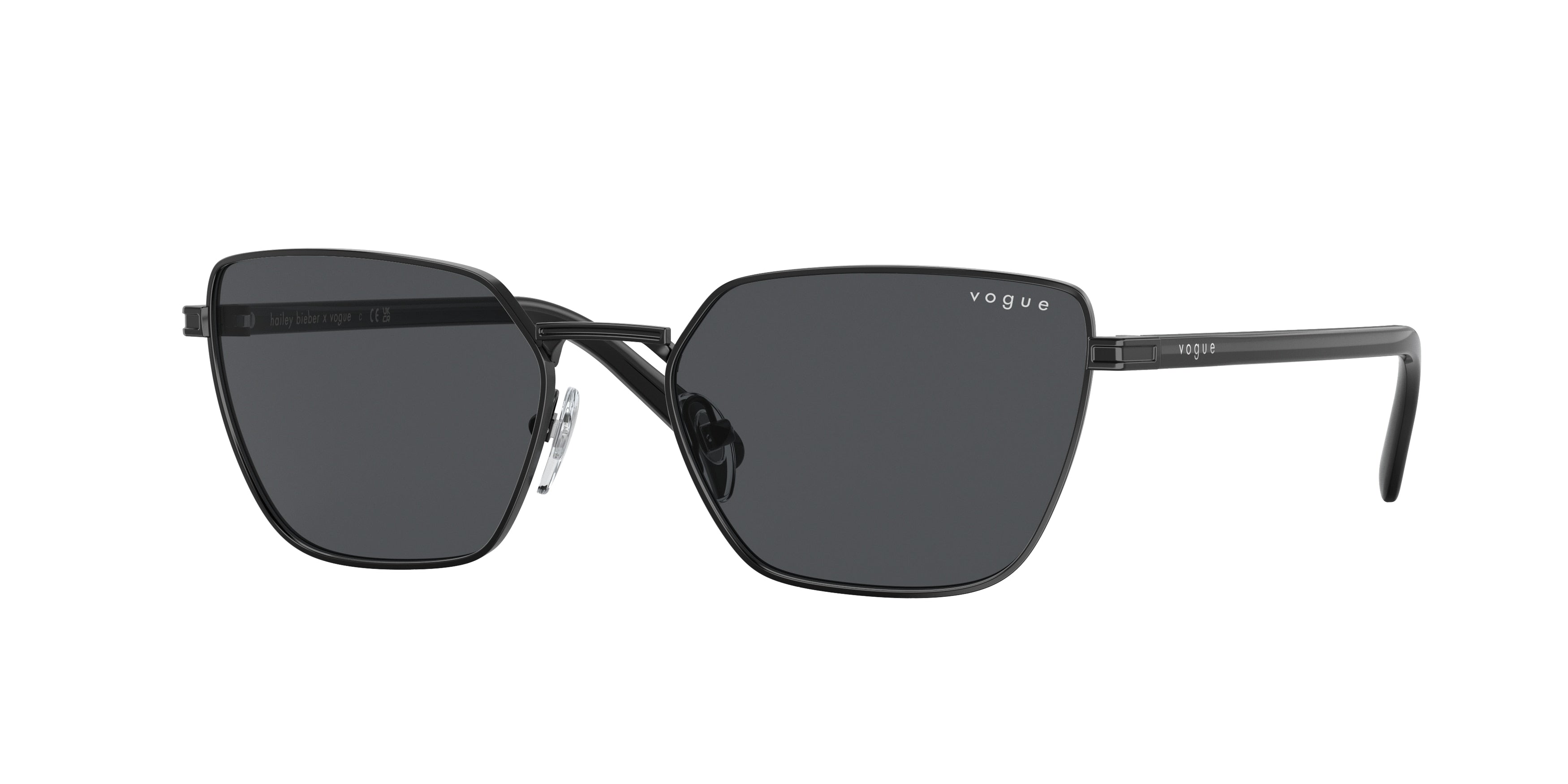 Vogue VO4245S Rectangle Sunglasses  352/87-Black 53-135-17 - Color Map Black