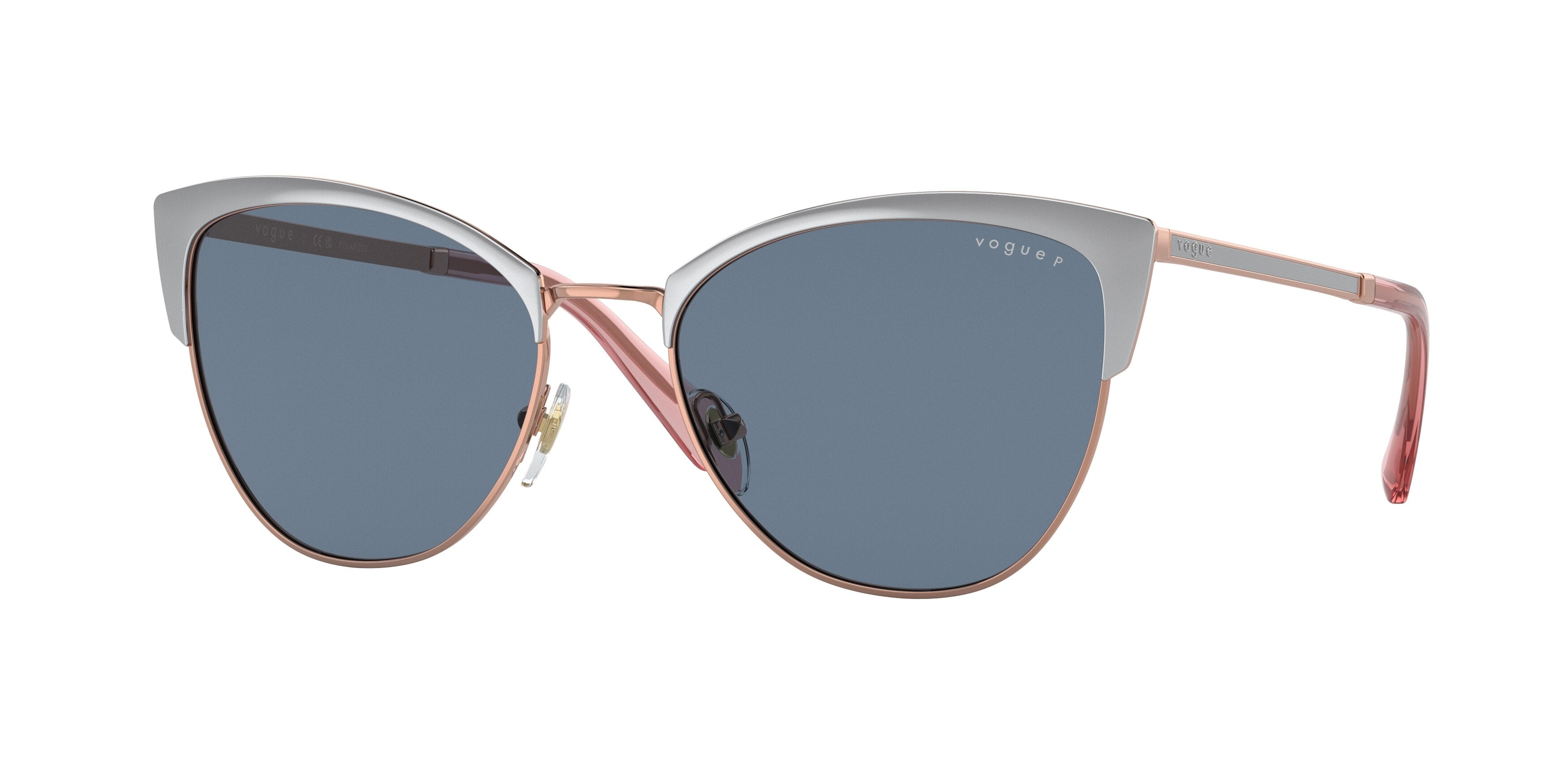 Vogue VO4251S Butterfly Sunglasses  51752V-Top Silver/Rose Gold 55-140-18 - Color Map Silver