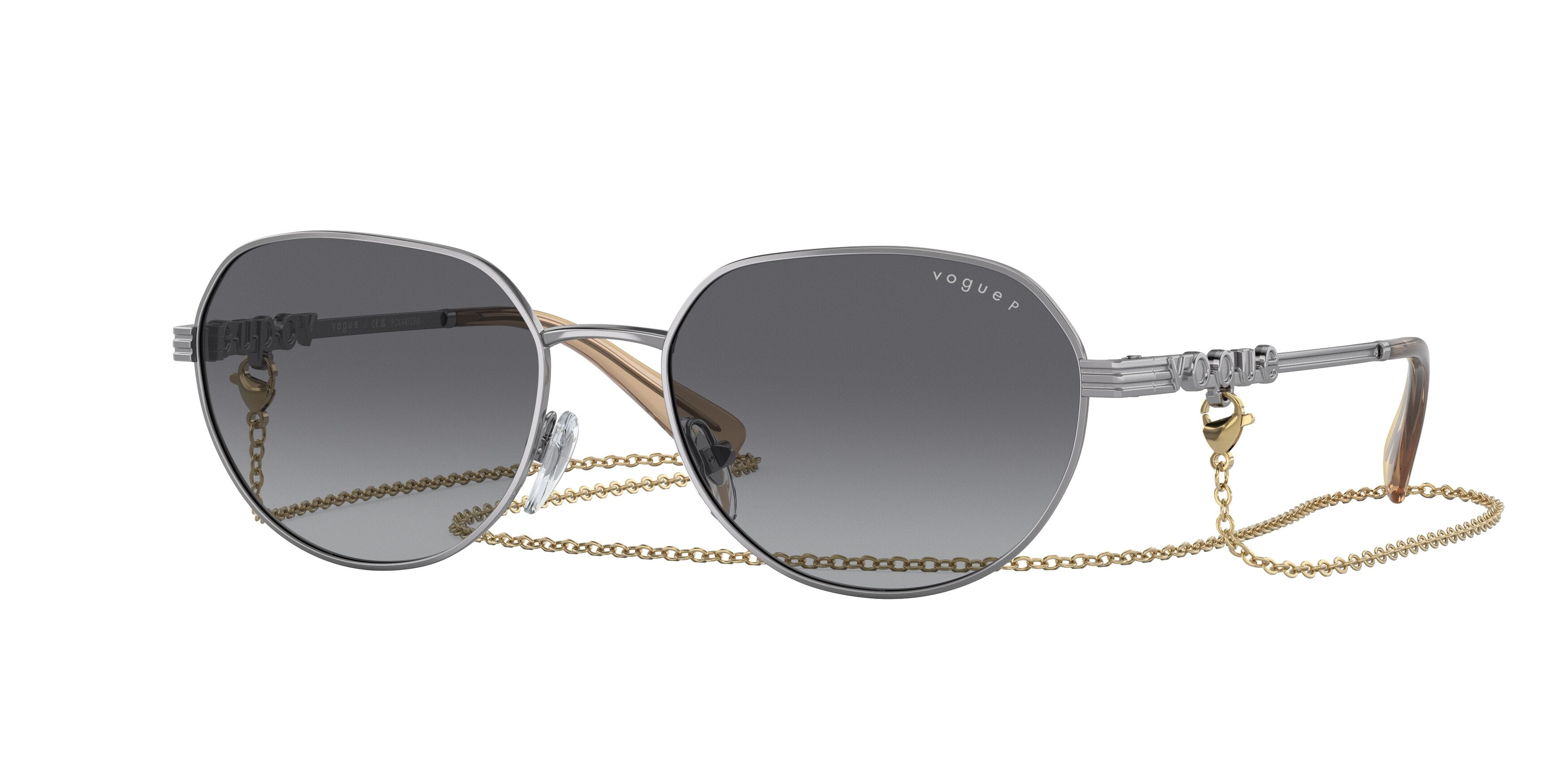 Vogue VO4254S Irregular Sunglasses  548/T3-Gunmetal 53-135-17 - Color Map Grey