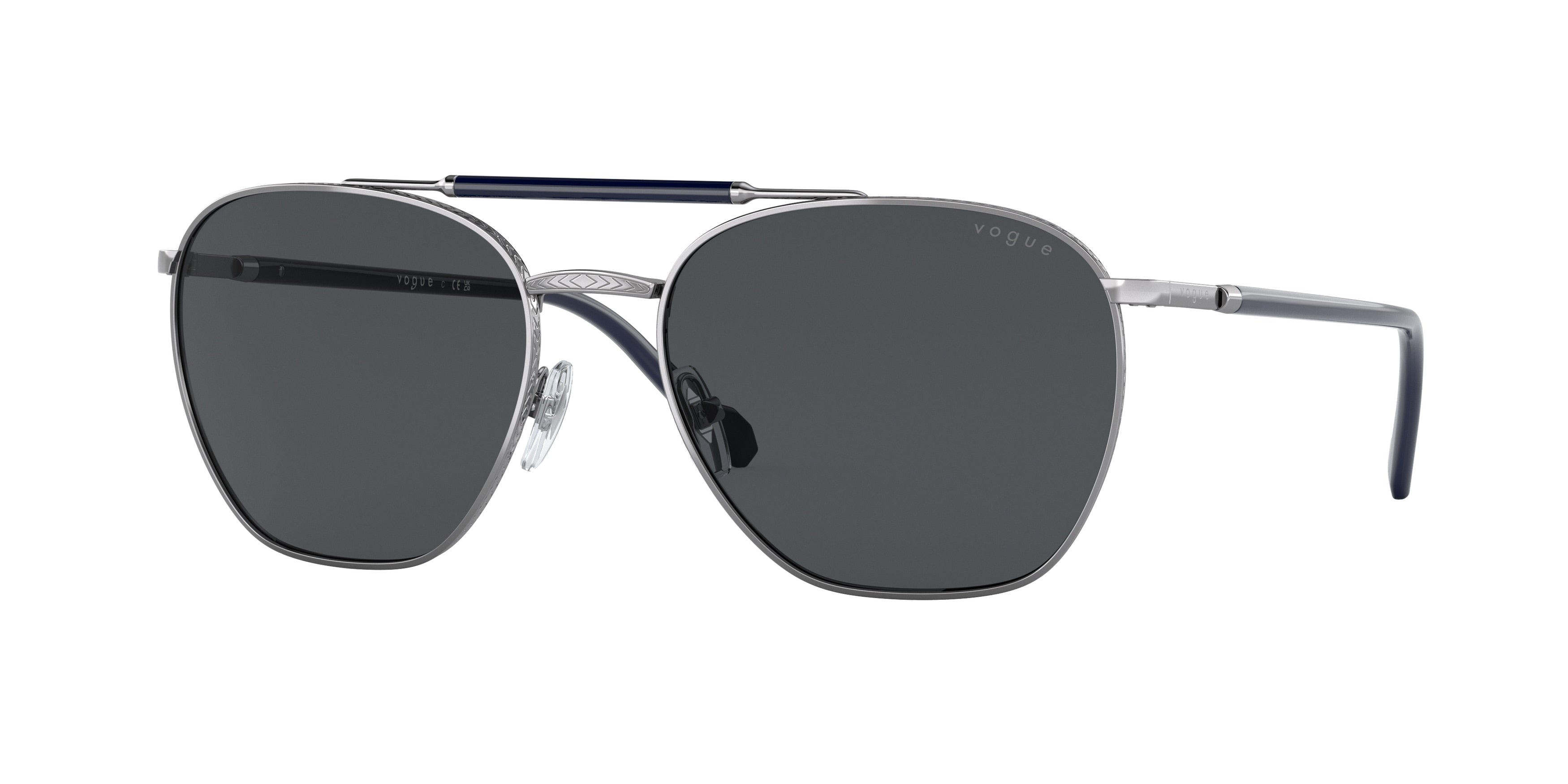 Vogue VO4256S Irregular Sunglasses  548/87-Gunmetal 57-145-18 - Color Map Grey